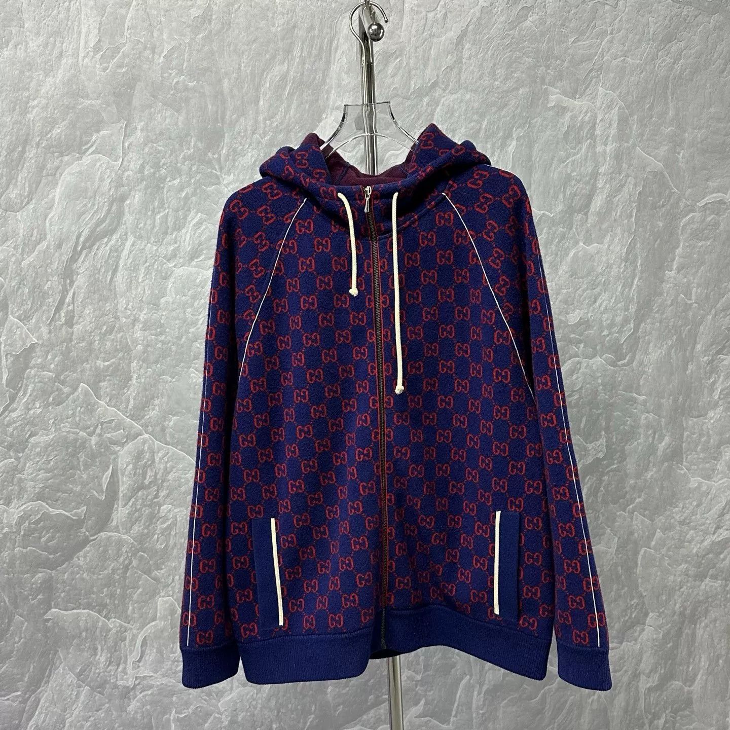 Gucci Gucci GG Monogram Wool Cashmere Zip Hoodie M Size US M / EU 48-50 / 2 - 2 Thumbnail