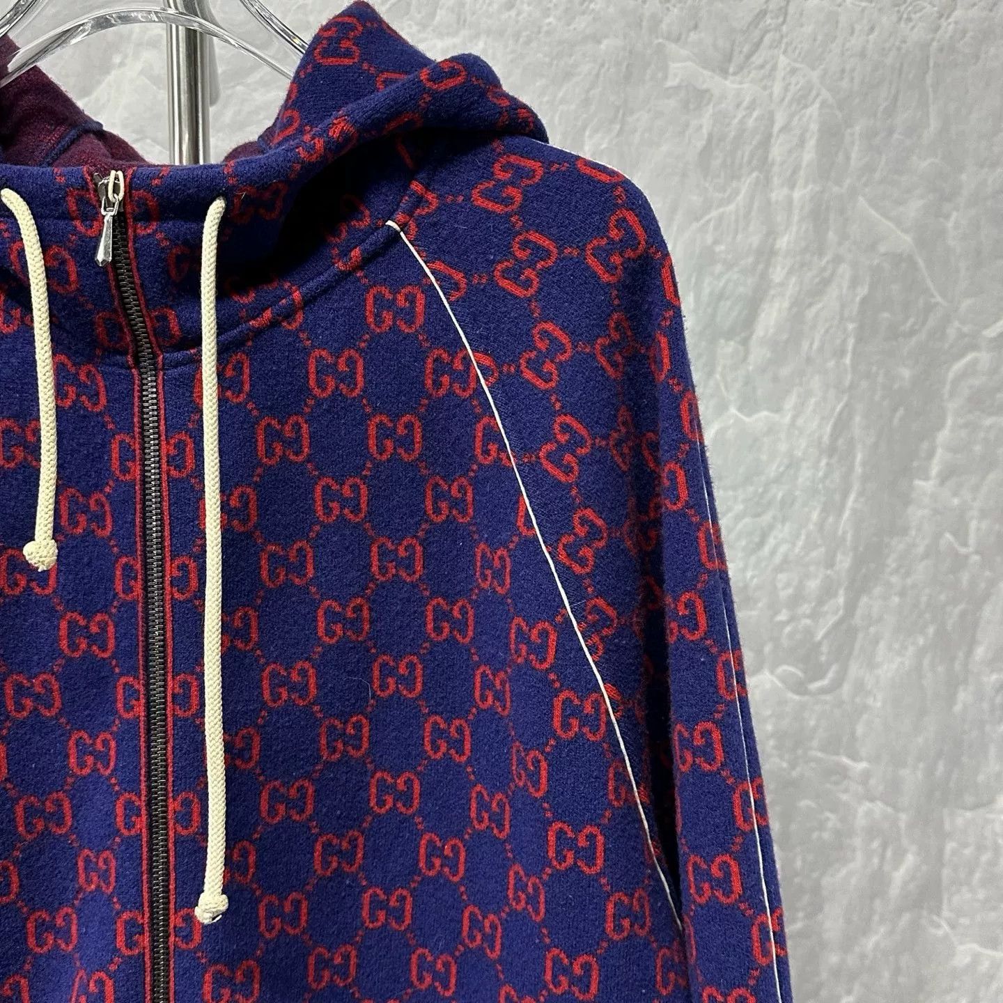 Gucci Gucci GG Monogram Wool Cashmere Zip Hoodie M Size US M / EU 48-50 / 2 - 4 Thumbnail