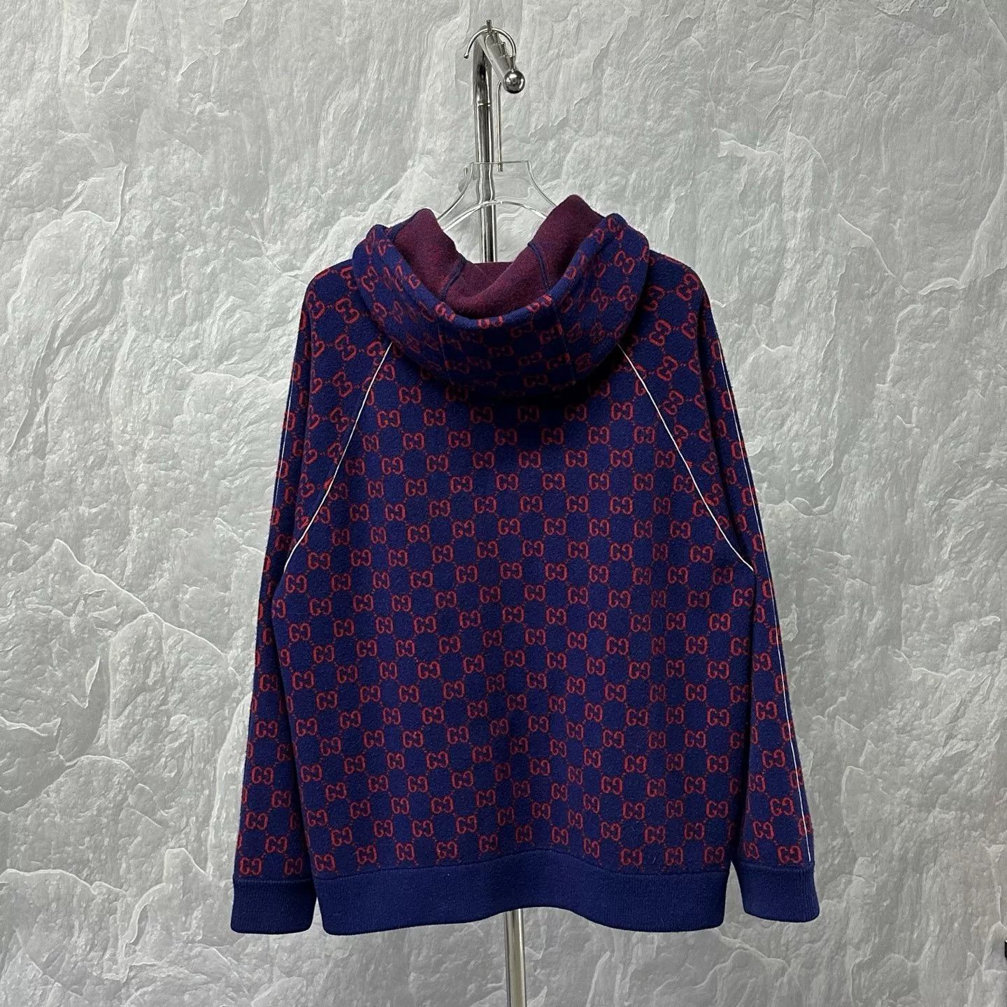 Gucci Gucci GG Monogram Wool Cashmere Zip Hoodie M Size US M / EU 48-50 / 2 - 5 Thumbnail