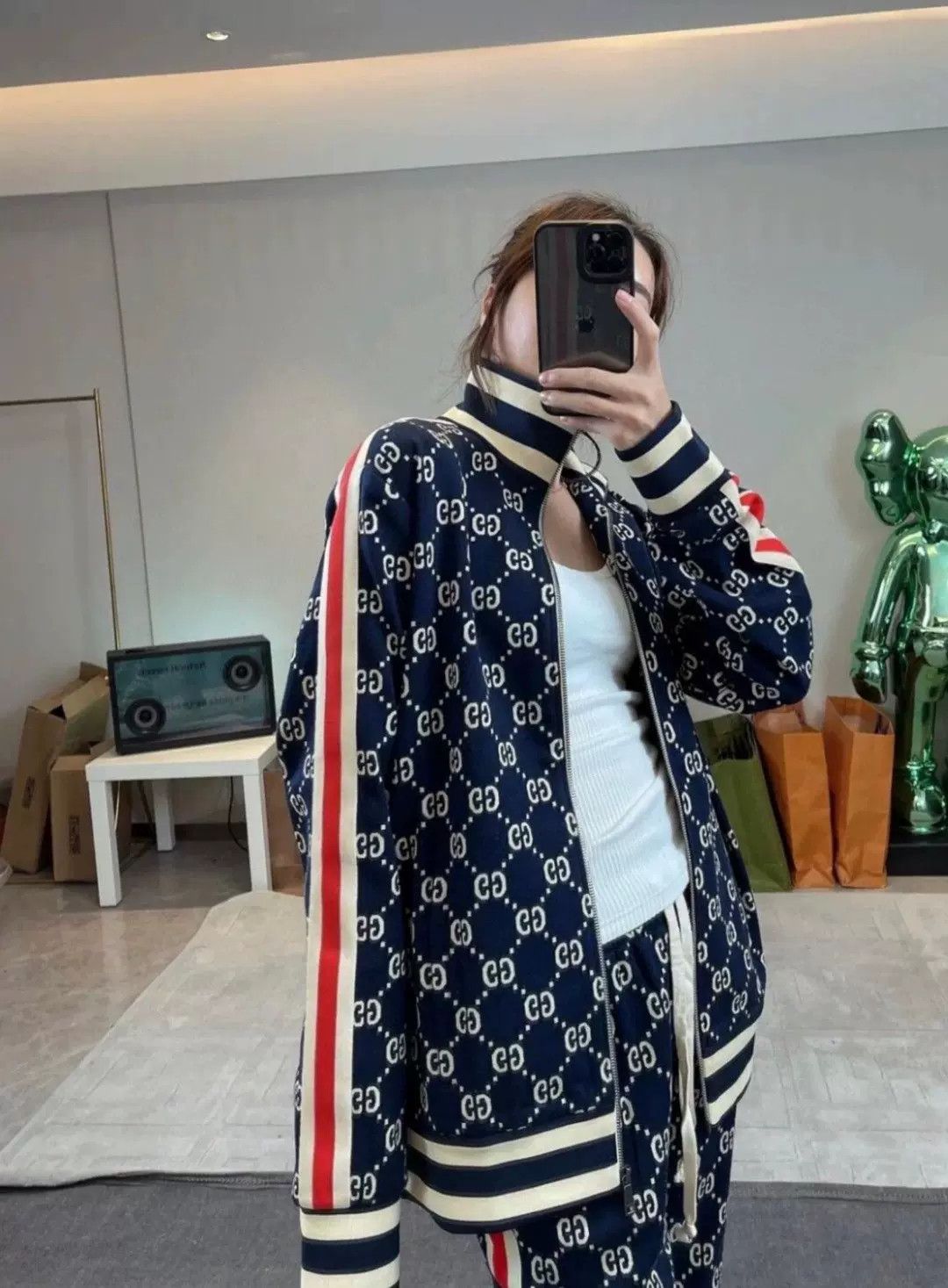 Gucci Gucci GG Monogram Jacquard Track Jacket XS Size US XS / EU 42 / 0 - 2 Thumbnail