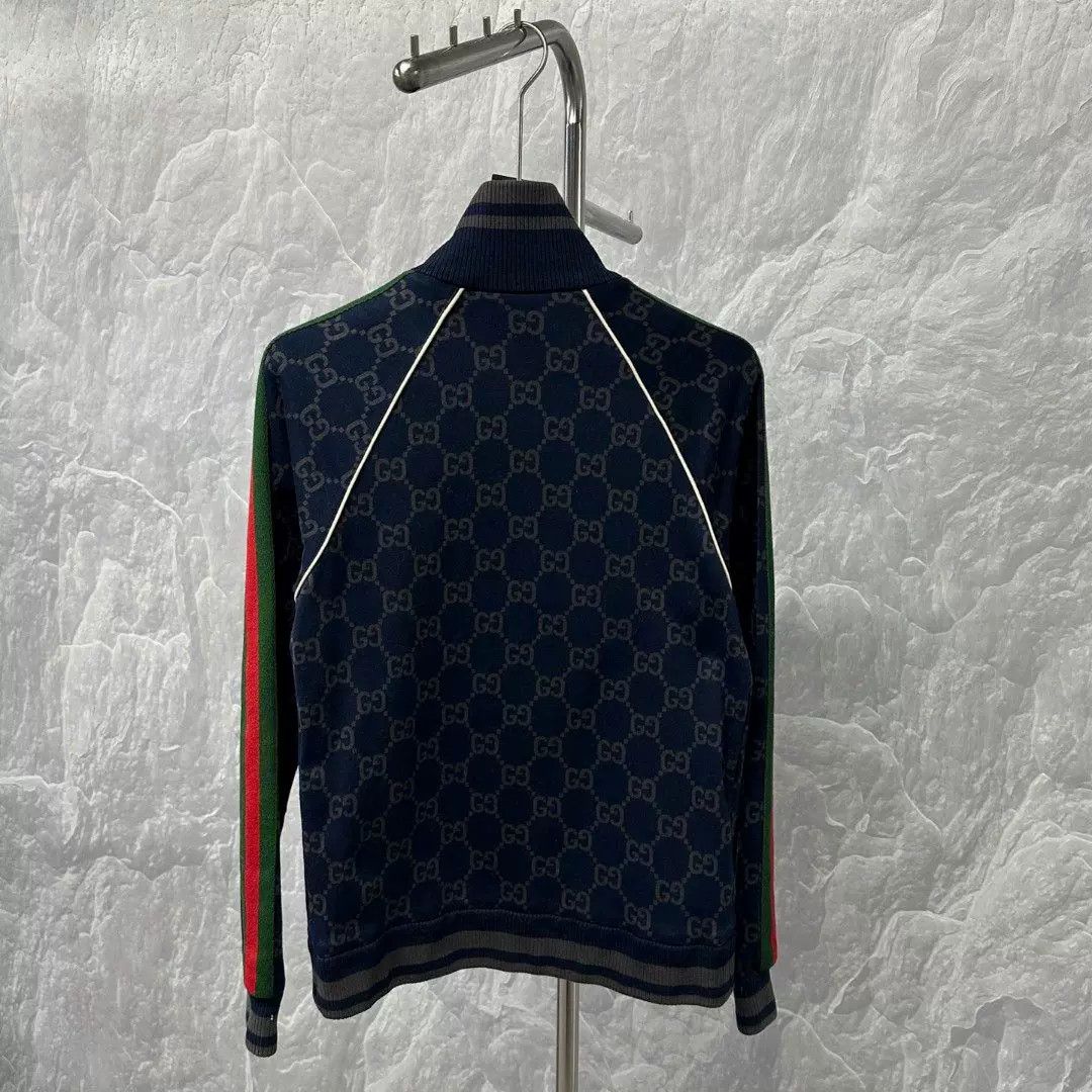 Gucci Gucci GG Jacquard Web Zip-Up Track Jacket XS Size US XS / EU 42 / 0 - 5 Thumbnail