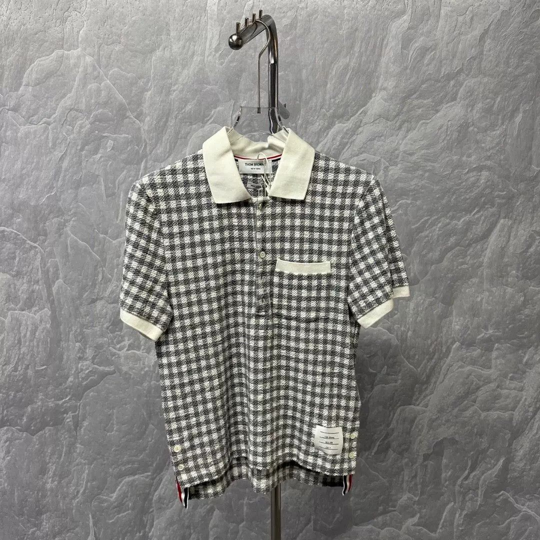 Thom Browne Thom Browne Gingham Knit Polo Shirt Size 0 Size US XS / EU 42 / 0 - 2 Thumbnail