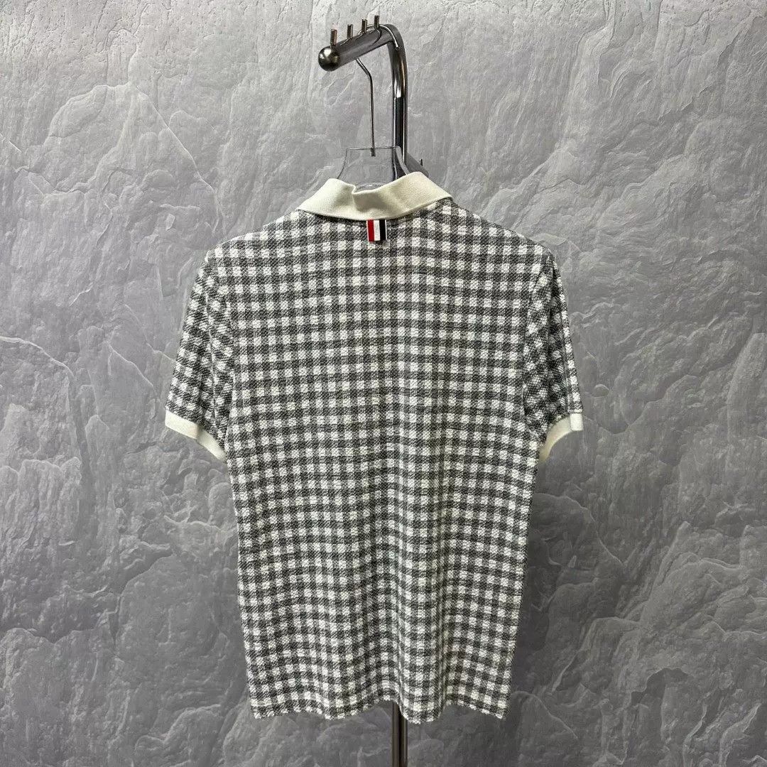 Thom Browne Thom Browne Gingham Knit Polo Shirt Size 0 Size US XS / EU 42 / 0 - 5 Thumbnail