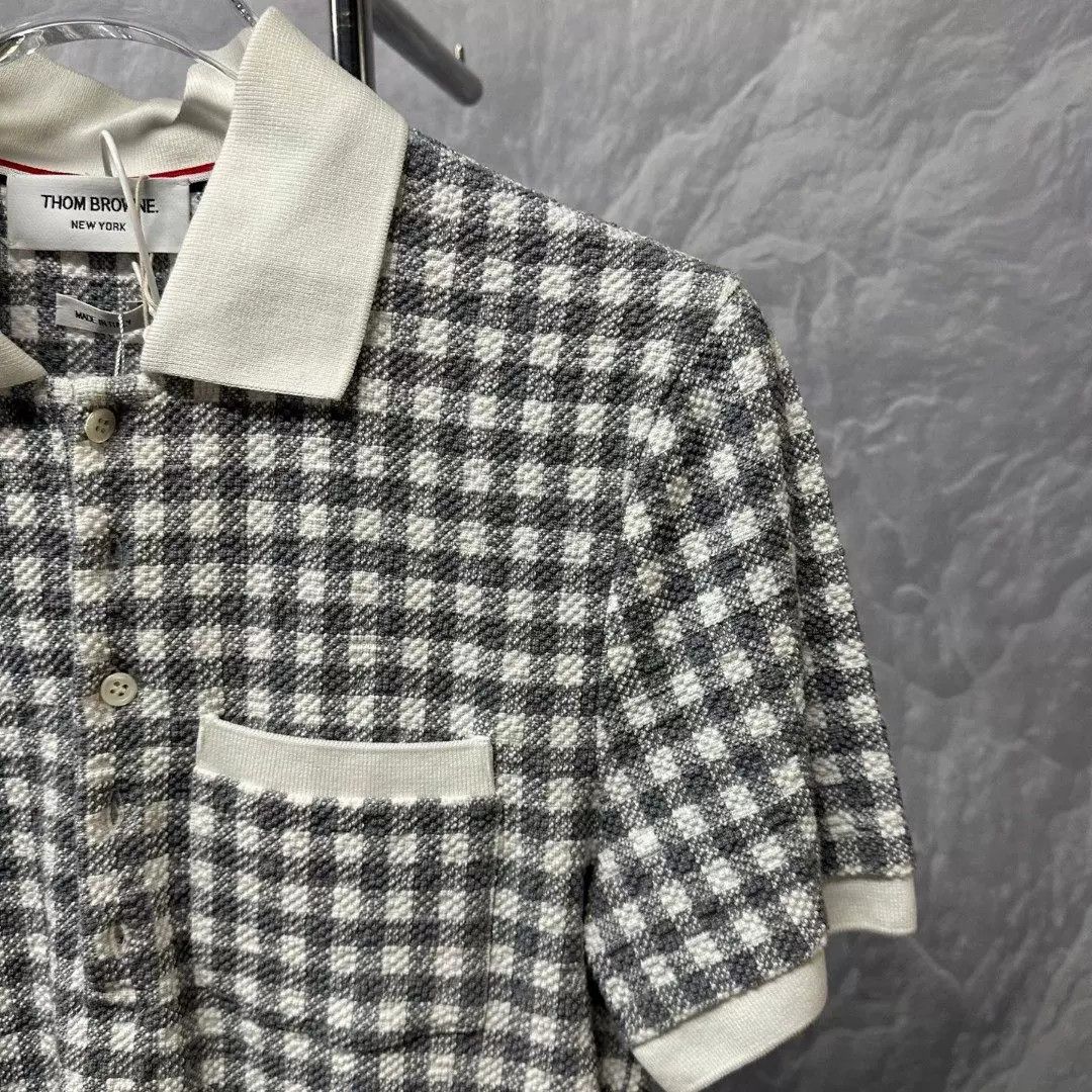 Thom Browne Thom Browne Gingham Knit Polo Shirt Size 0 Size US XS / EU 42 / 0 - 4 Thumbnail