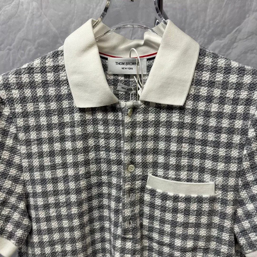 Thom Browne Thom Browne Gingham Knit Polo Shirt Size 0 Size US XS / EU 42 / 0 - 3 Thumbnail