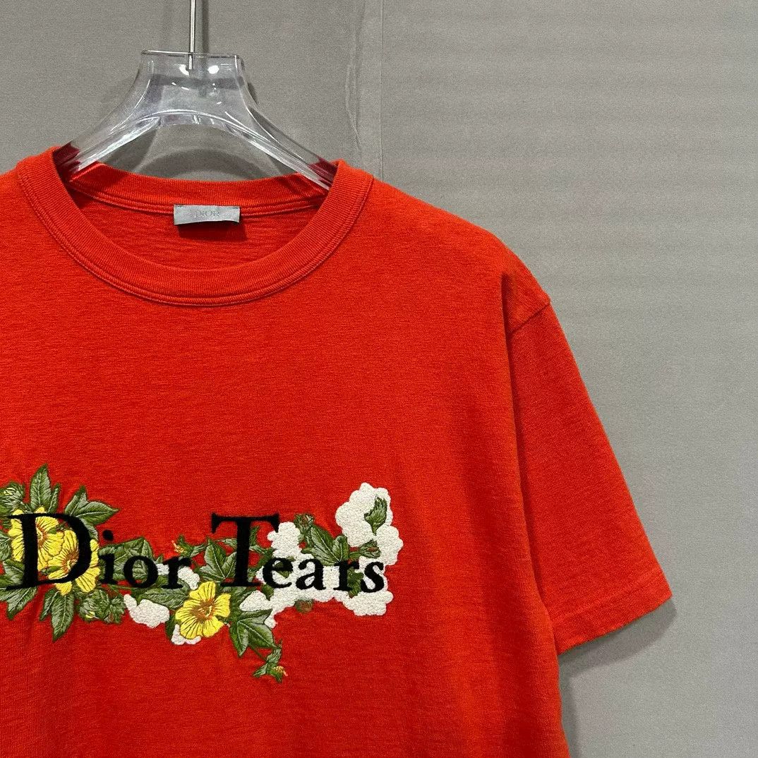 Dior Dior x Dior Tears Floral Embroidered T-Shirt L Size US L / EU 52-54 / 3 - 4 Thumbnail