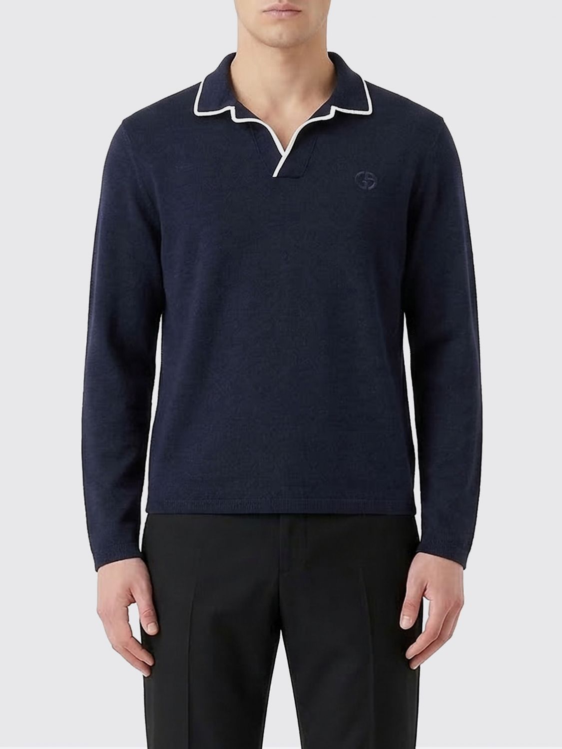 Giorgio Armani Giorgio Armani Sweater Men Blue Size US L / EU 52-54 / 3 - 2 Thumbnail