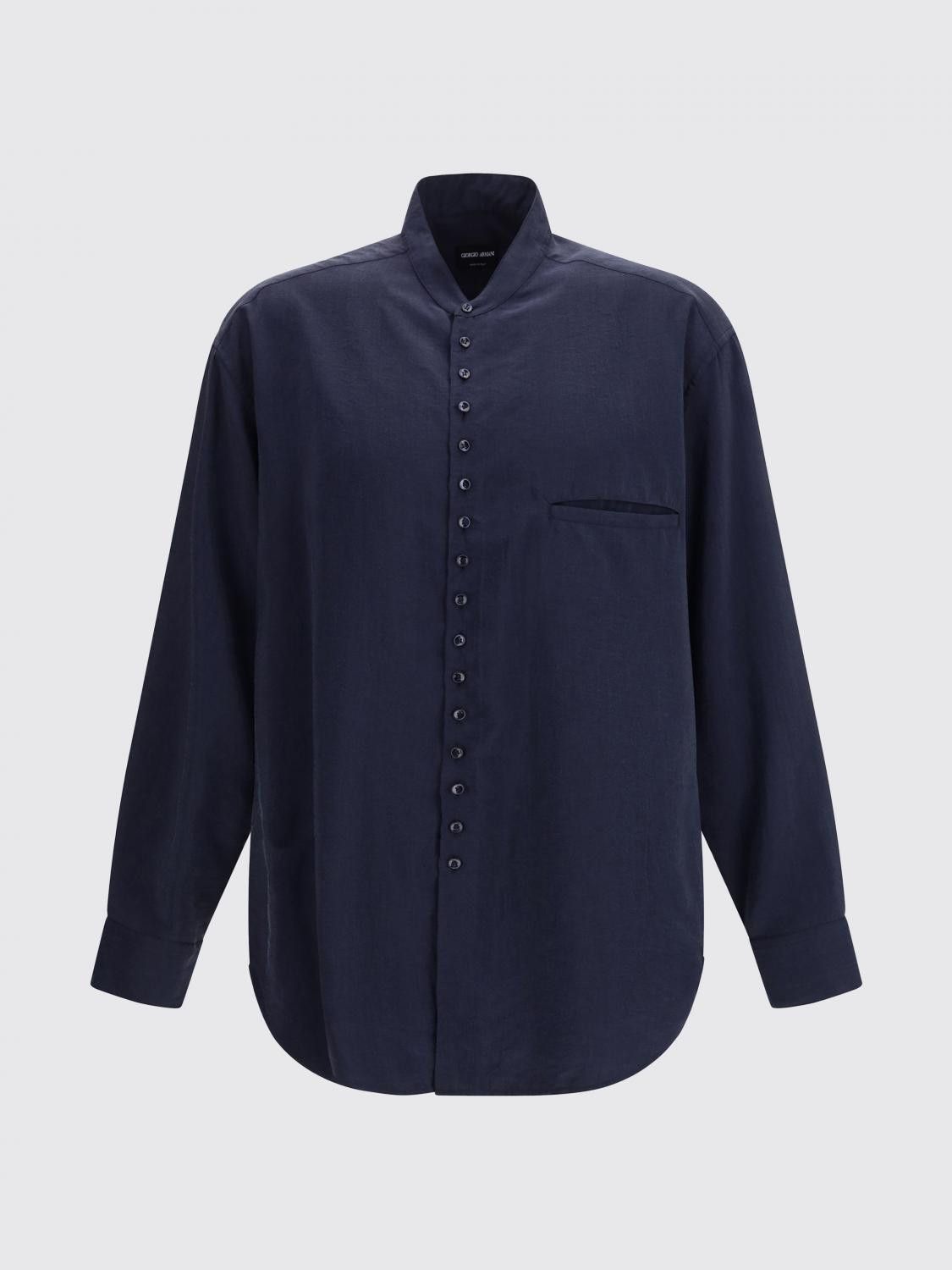 Giorgio Armani Giorgio Armani Shirt Men Blue Size US M / EU 48-50 / 2 - 2 Thumbnail