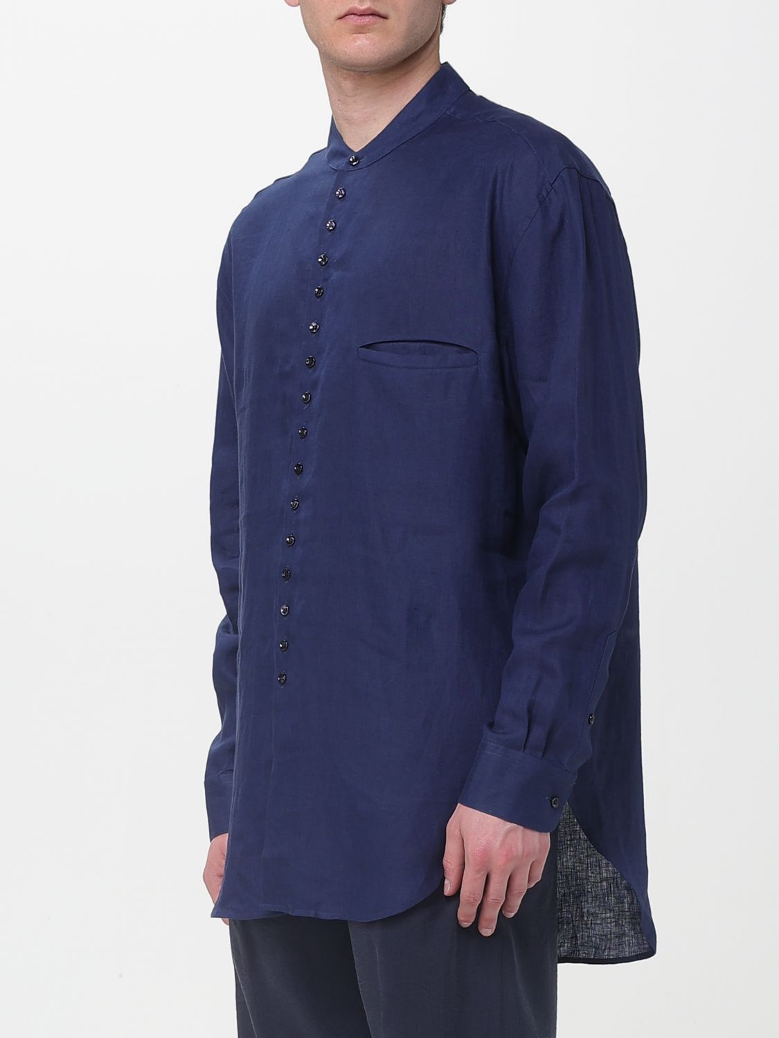 Giorgio Armani Giorgio Armani Shirt Men Blue Size US S / EU 44-46 / 1 - 4 Thumbnail
