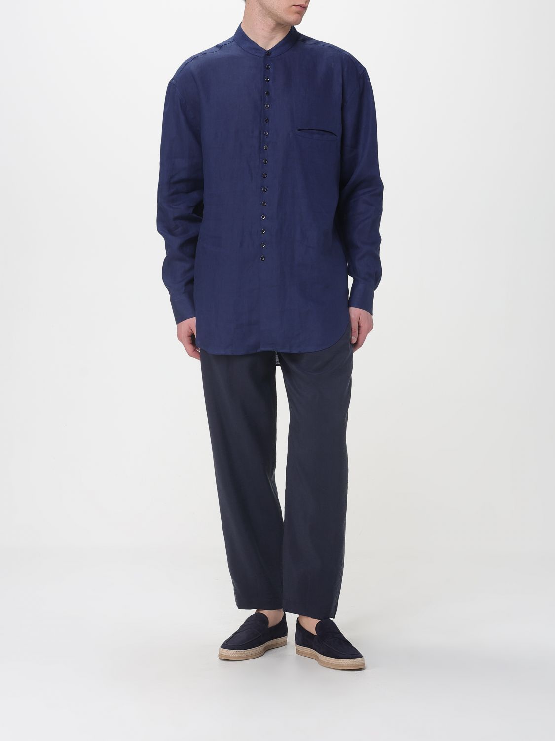 Giorgio Armani Giorgio Armani Shirt Men Blue Size US S / EU 44-46 / 1 - 2 Thumbnail