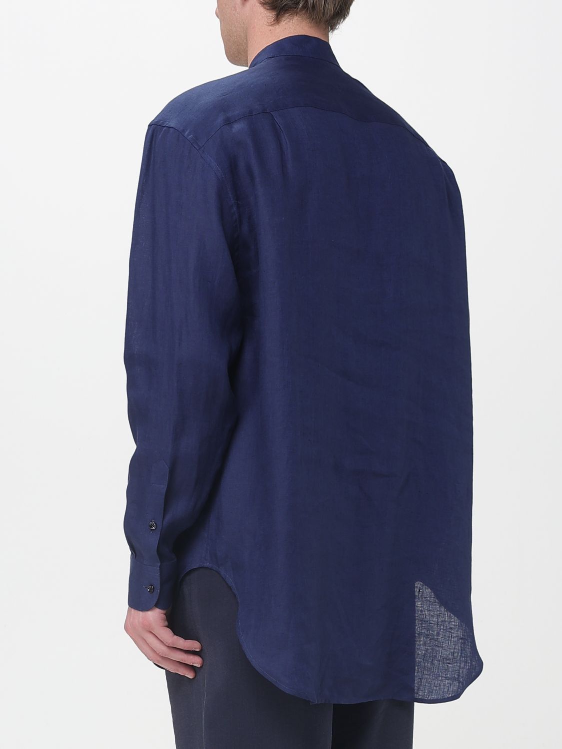 Giorgio Armani Giorgio Armani Shirt Men Blue Size US S / EU 44-46 / 1 - 3 Thumbnail