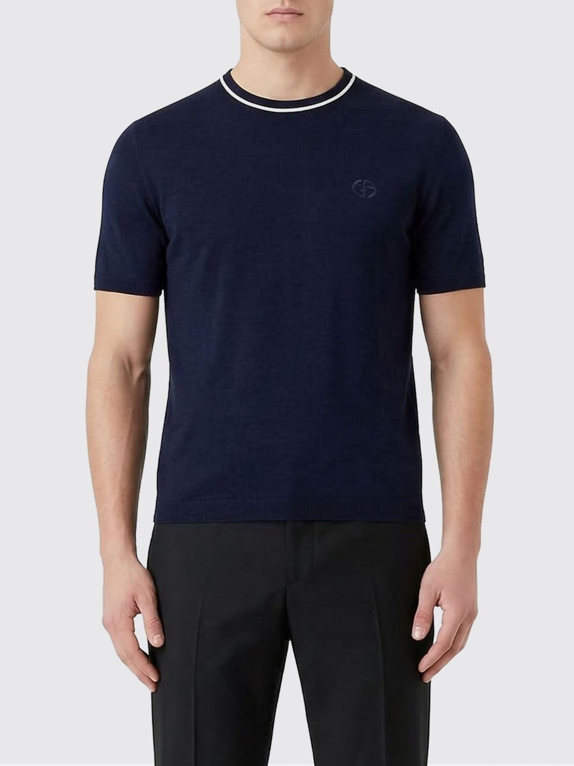 Giorgio Armani Giorgio Armani Sweater Men Navy Size US L / EU 52-54 / 3 - 2 Thumbnail