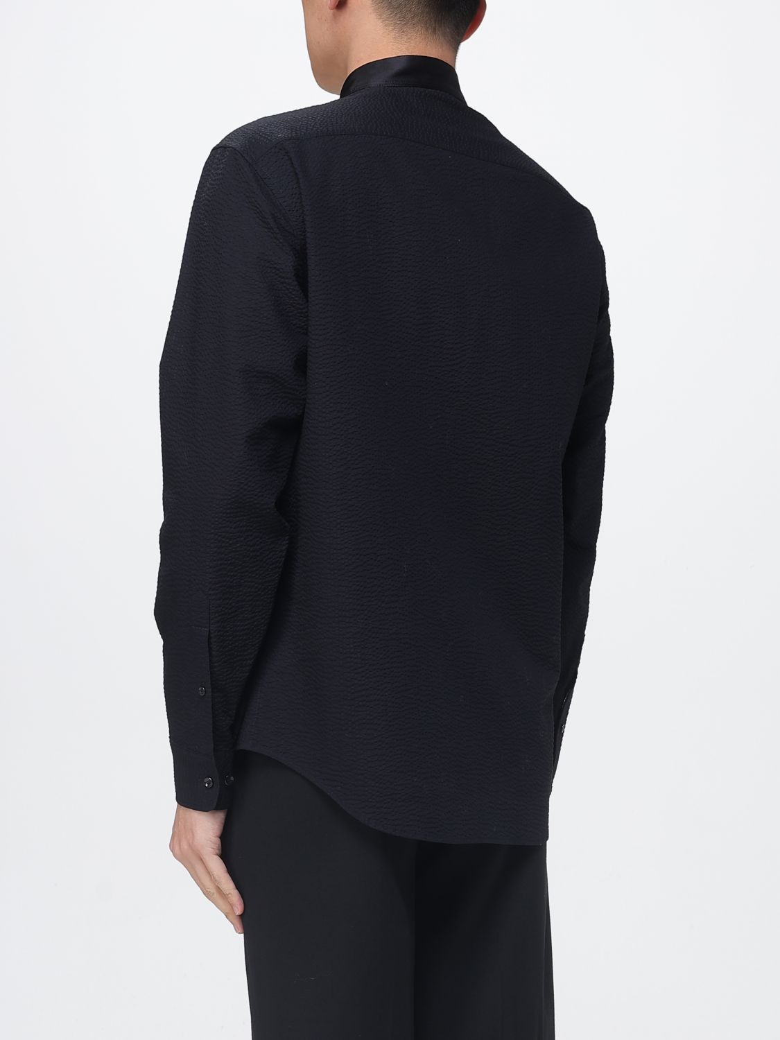 Giorgio Armani Giorgio Armani Shirt Men Black Size US XL / EU 56 / 4 - 3 Thumbnail