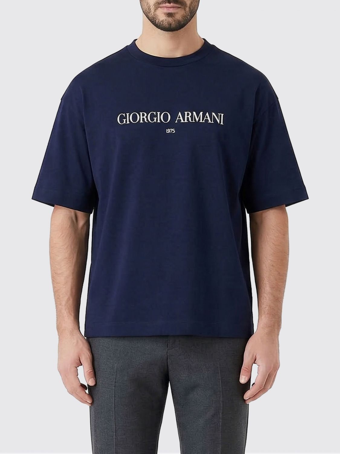 Giorgio Armani Giorgio Armani T-Shirt Men Blue Size US L / EU 52-54 / 3 - 2 Thumbnail