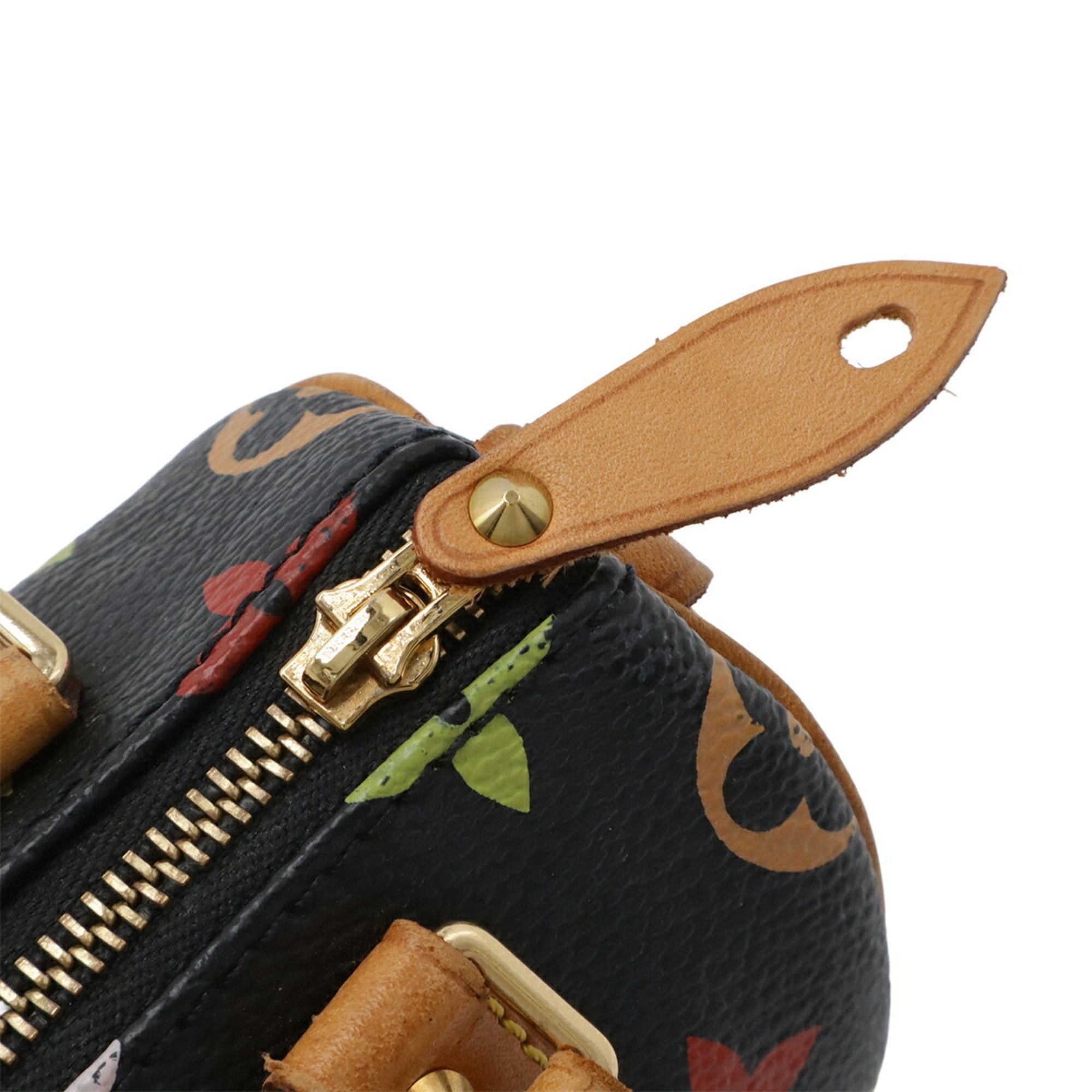 Louis Vuitton Louis Vuitton Monogram Multicolor Mini Speedy Handbag Pouch Noir Black M92644 Size ONE SIZE - 5 Thumbnail