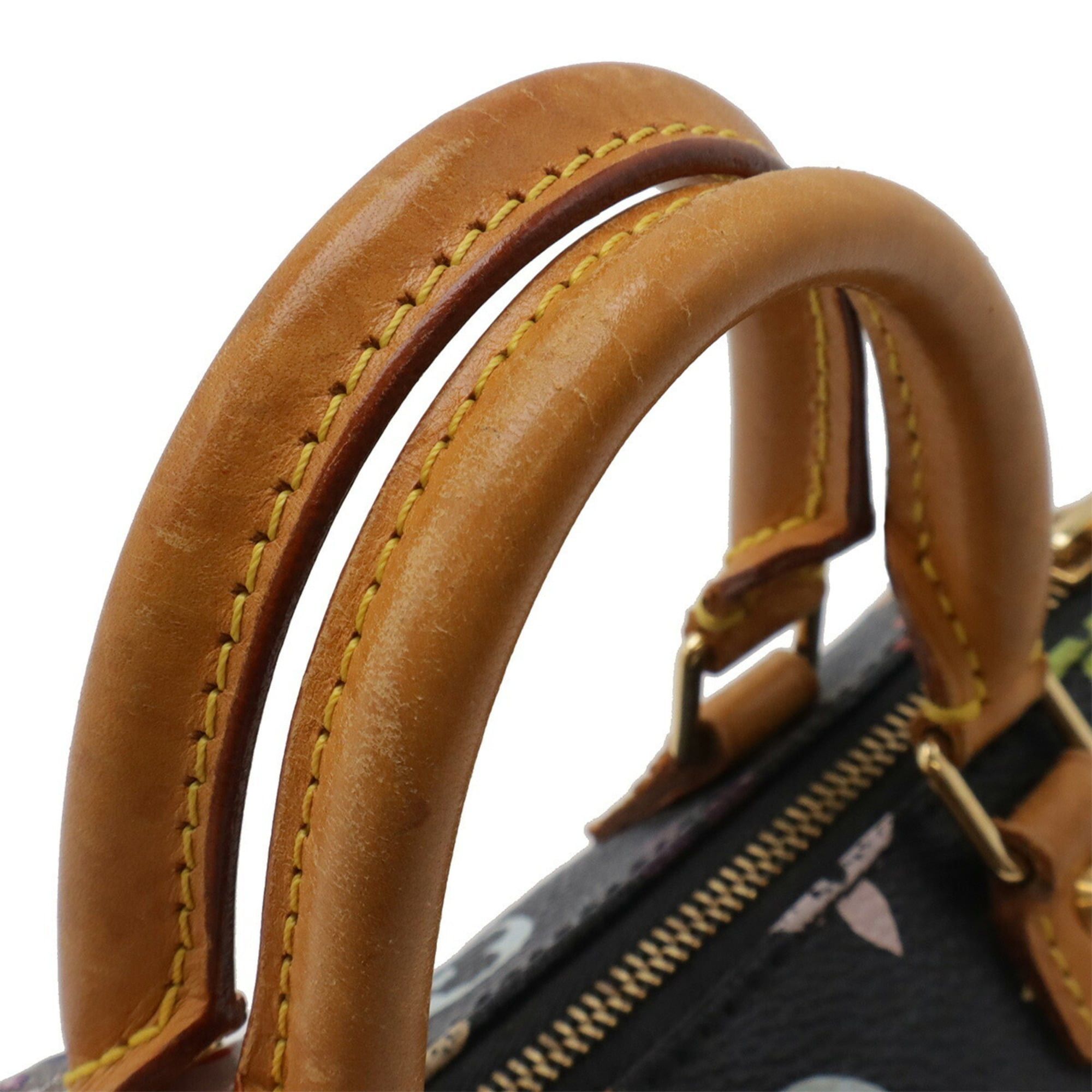 Louis Vuitton Louis Vuitton Monogram Multicolor Mini Speedy Handbag Pouch Noir Black M92644 Size ONE SIZE - 6 Thumbnail