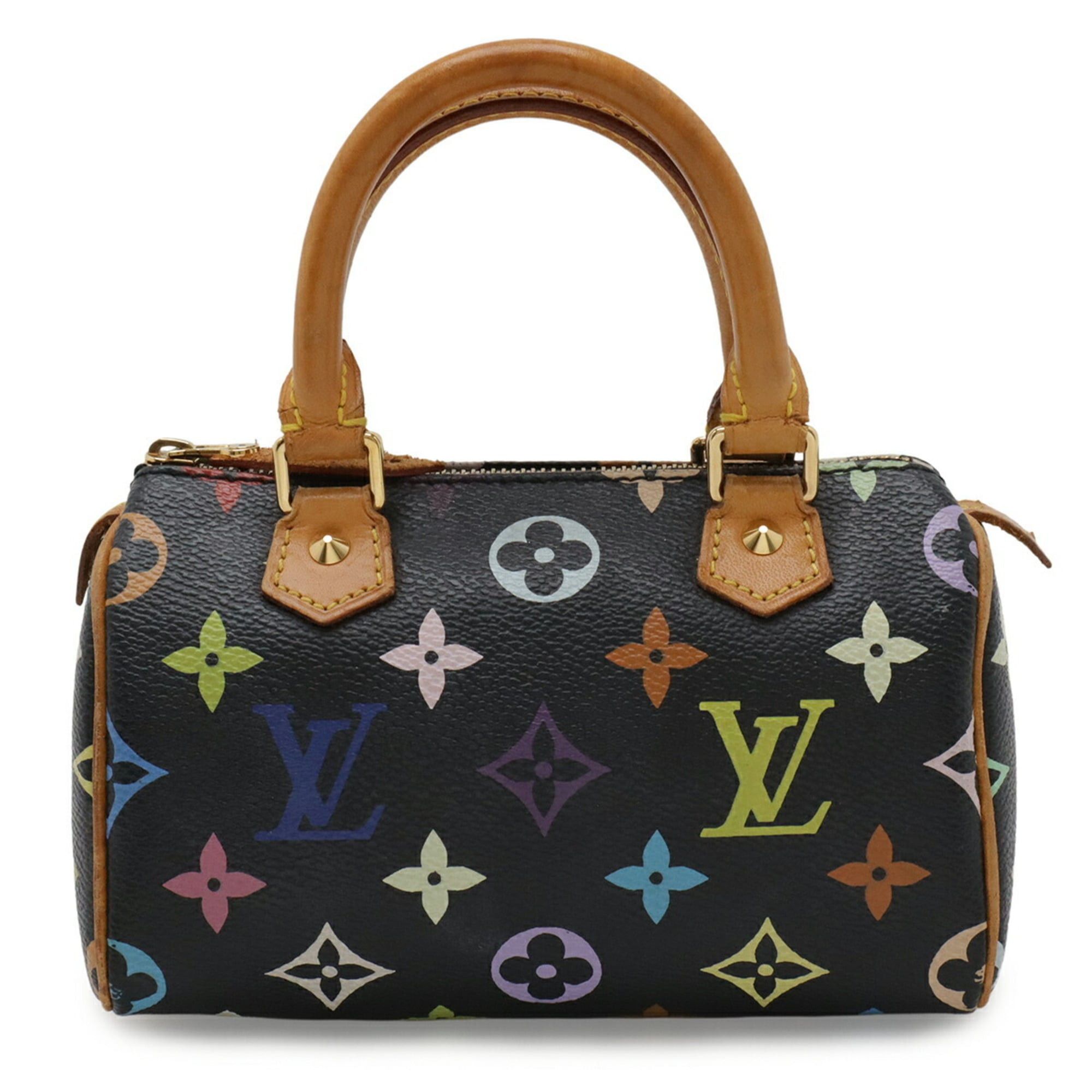 Louis Vuitton Louis Vuitton Monogram Multicolor Mini Speedy Handbag Pouch Noir Black M92644 Size ONE SIZE - 2 Thumbnail