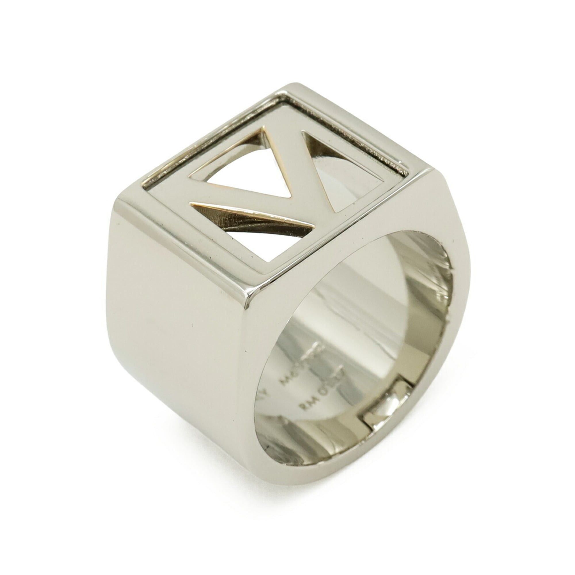 Louis Vuitton LOUIS VUITTON Chivaliere V Square Ring, Size M (#19), Silver, M61992 Size ONE SIZE - 2 Thumbnail