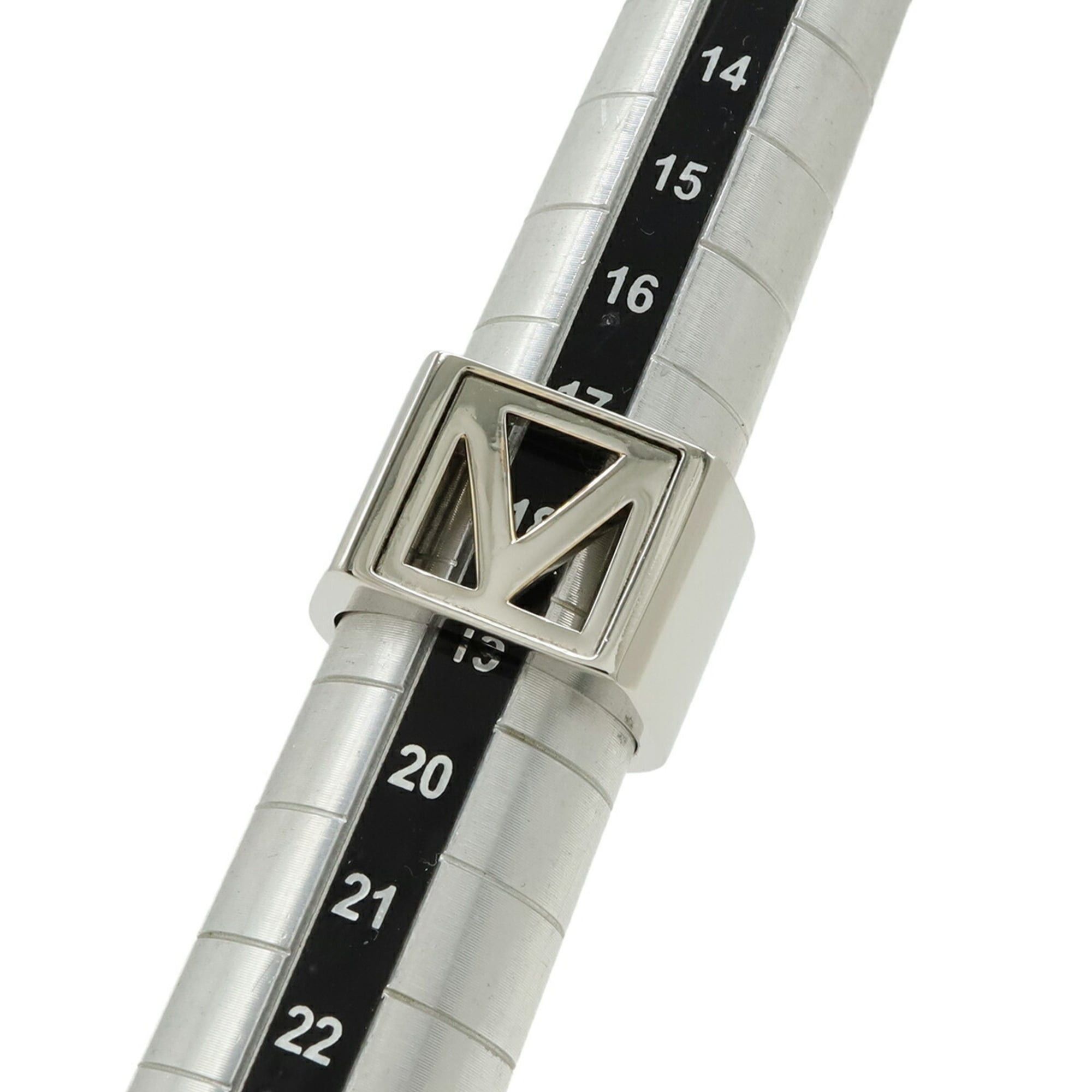 Louis Vuitton LOUIS VUITTON Chivaliere V Square Ring, Size M (#19), Silver, M61992 Size ONE SIZE - 7 Thumbnail