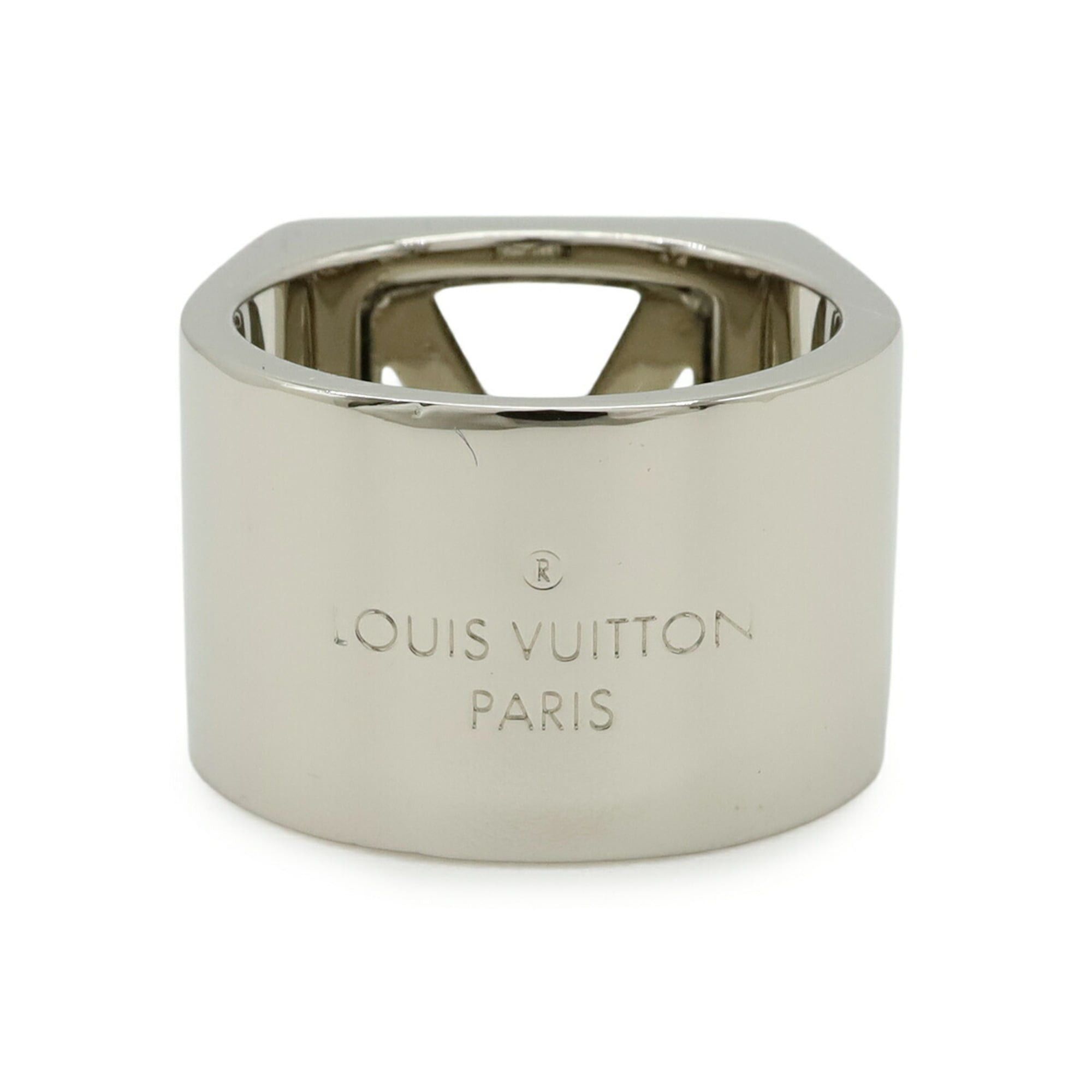 Louis Vuitton LOUIS VUITTON Chivaliere V Square Ring, Size M (#19), Silver, M61992 Size ONE SIZE - 5 Thumbnail