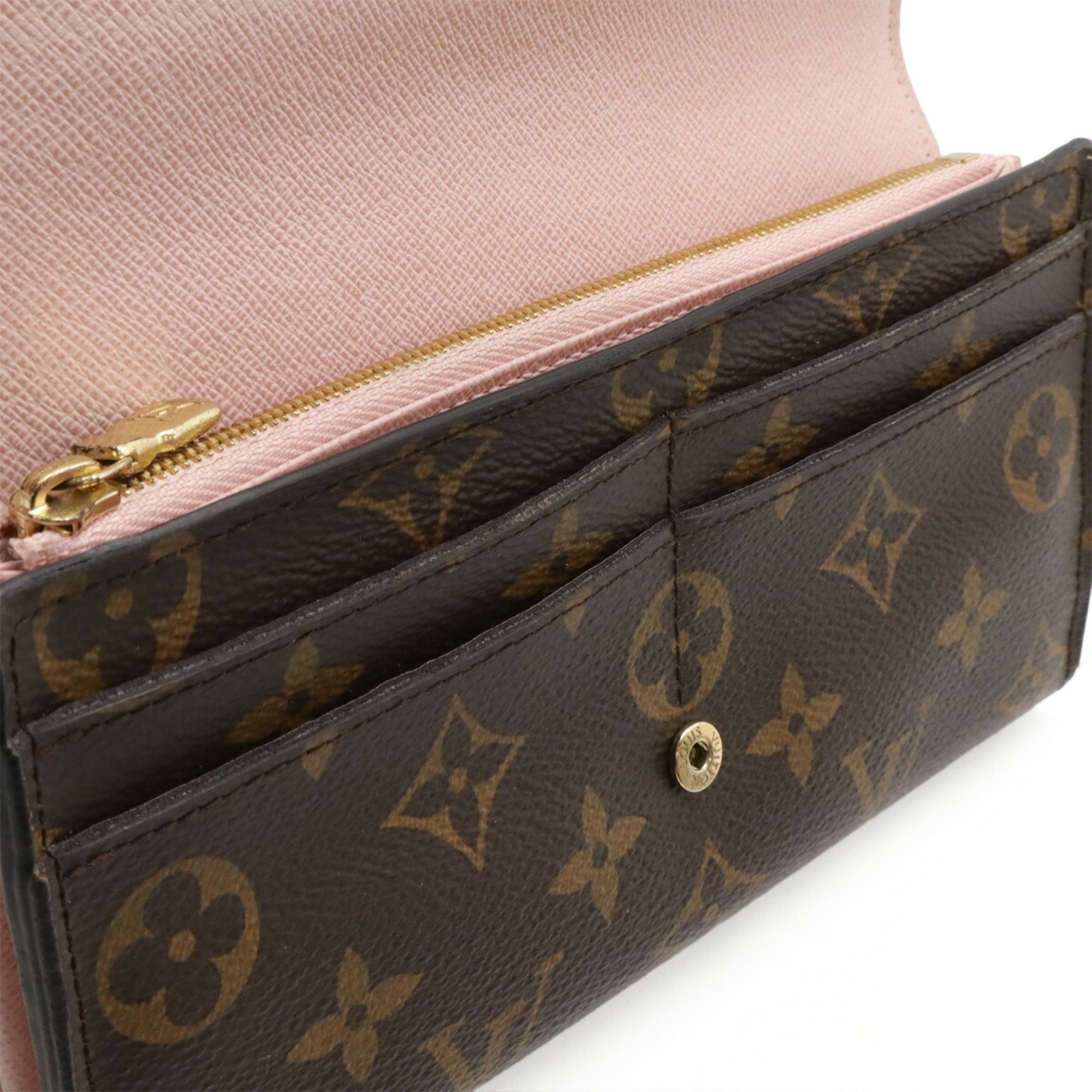 Louis Vuitton Louis Vuitton Monogram Portefeuille Sarah Bi-fold Long Wallet Rose Ballerine Baby Pink M62235 Size ONE SIZE - 10 Thumbnail