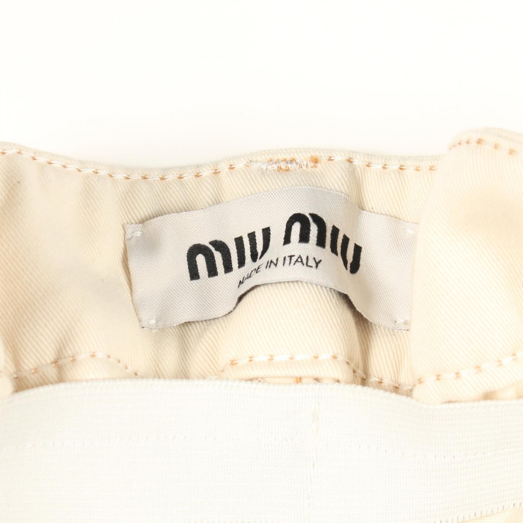 Miu Miu Miu Miu Miu Miu Cotton Pants Textile Pants DUTY FREE for USA Size ONE SIZE - 3 Thumbnail