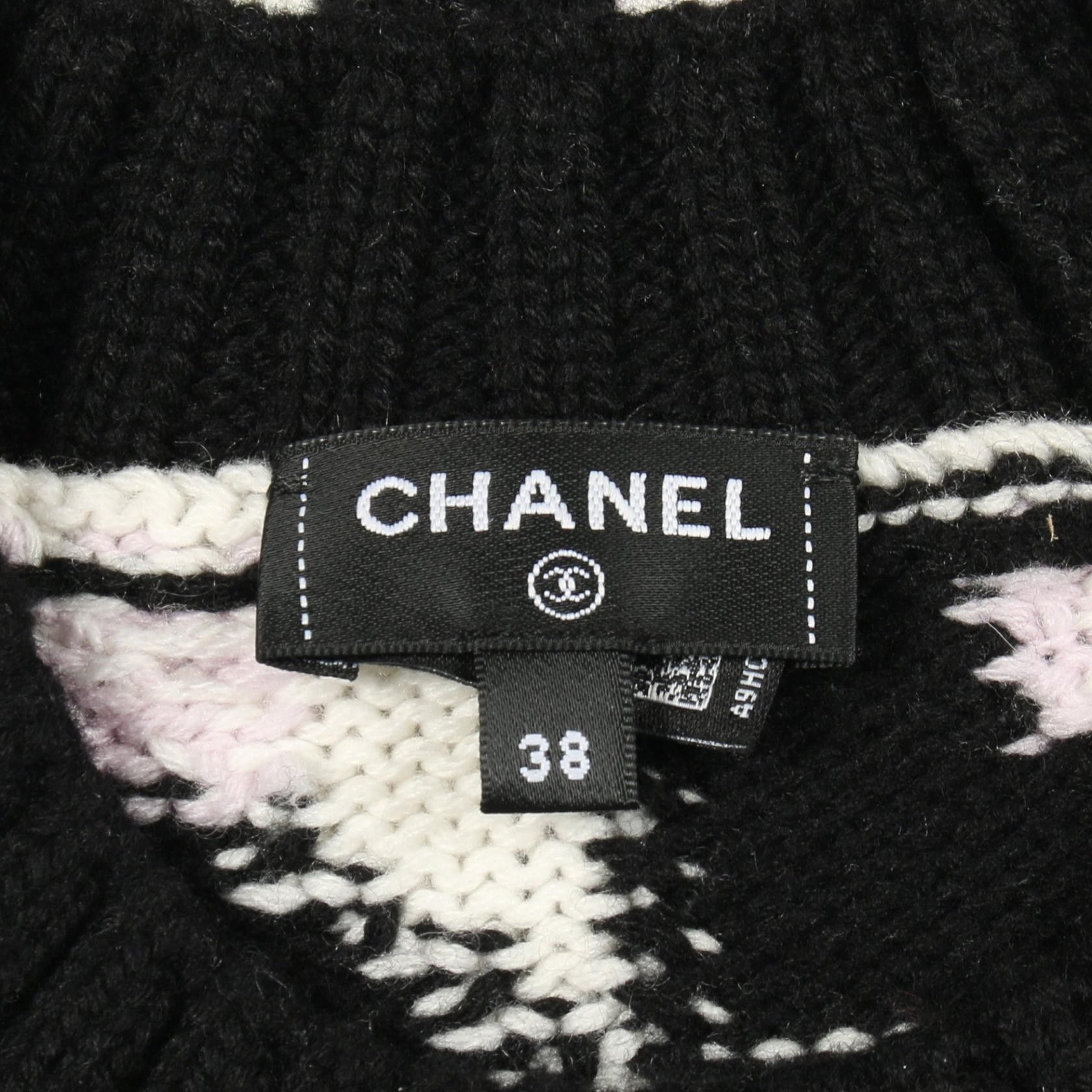 Chanel Chanel Chanel Coco Mark Cashmere Knit Top Textile Tops DUTY FREE for USA Size ONE SIZE - 3 Thumbnail