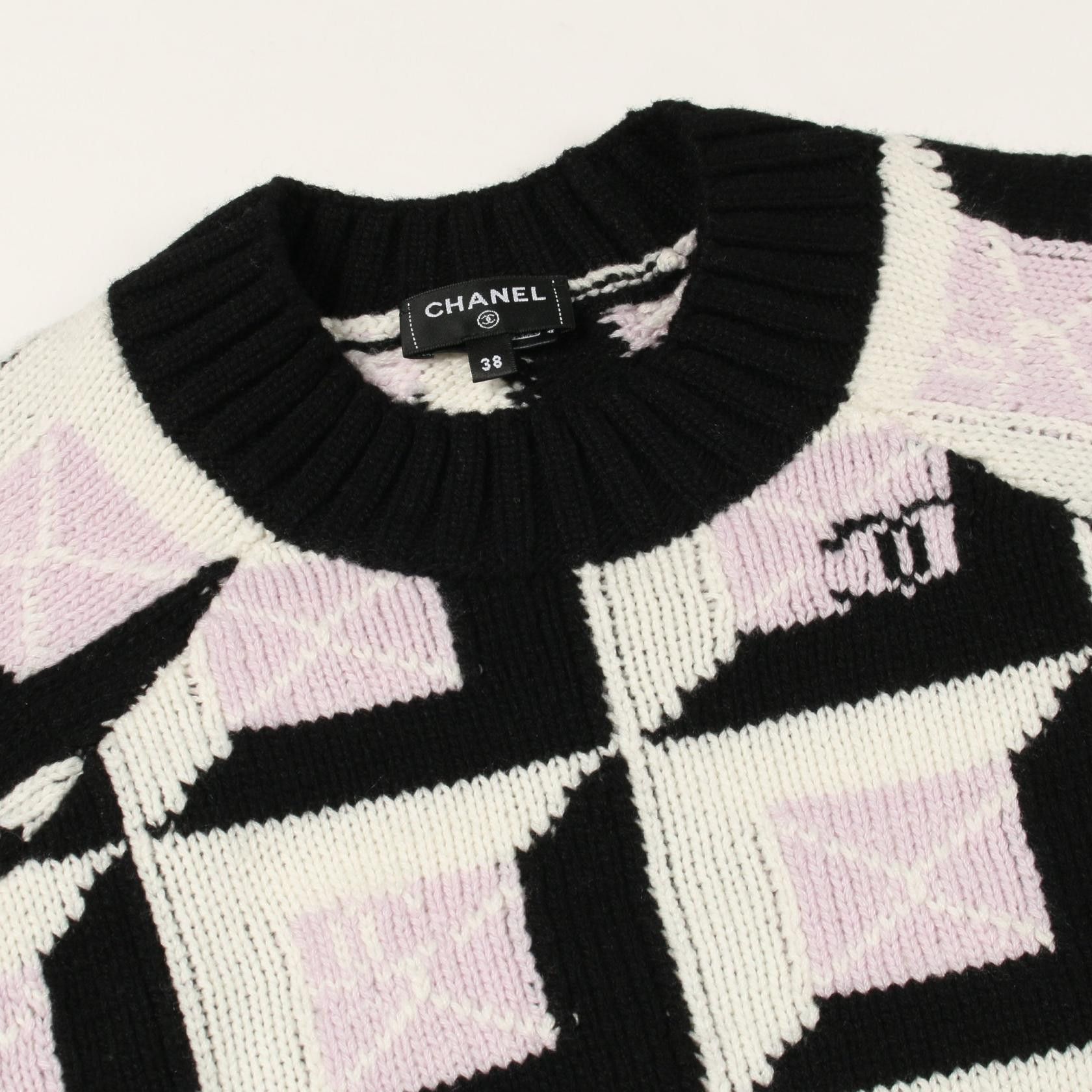 Chanel Chanel Chanel Coco Mark Cashmere Knit Top Textile Tops DUTY FREE for USA Size ONE SIZE - 6 Thumbnail