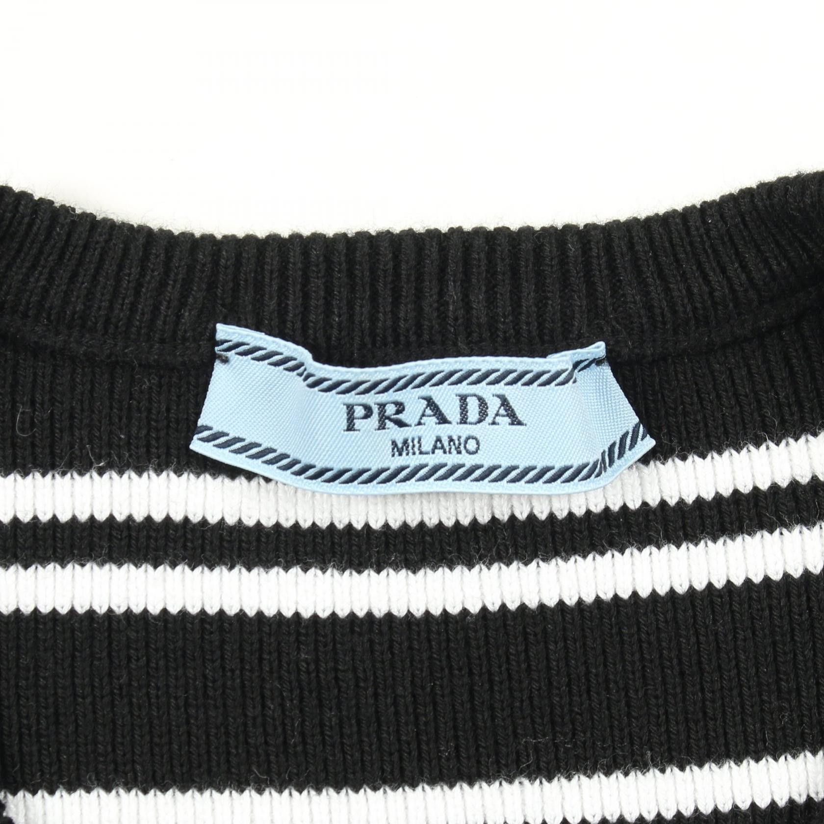 Prada Prada Prada logo embroidery cotton knit top Textile Tops DUTY FREE for USA Size ONE SIZE - 3 Thumbnail