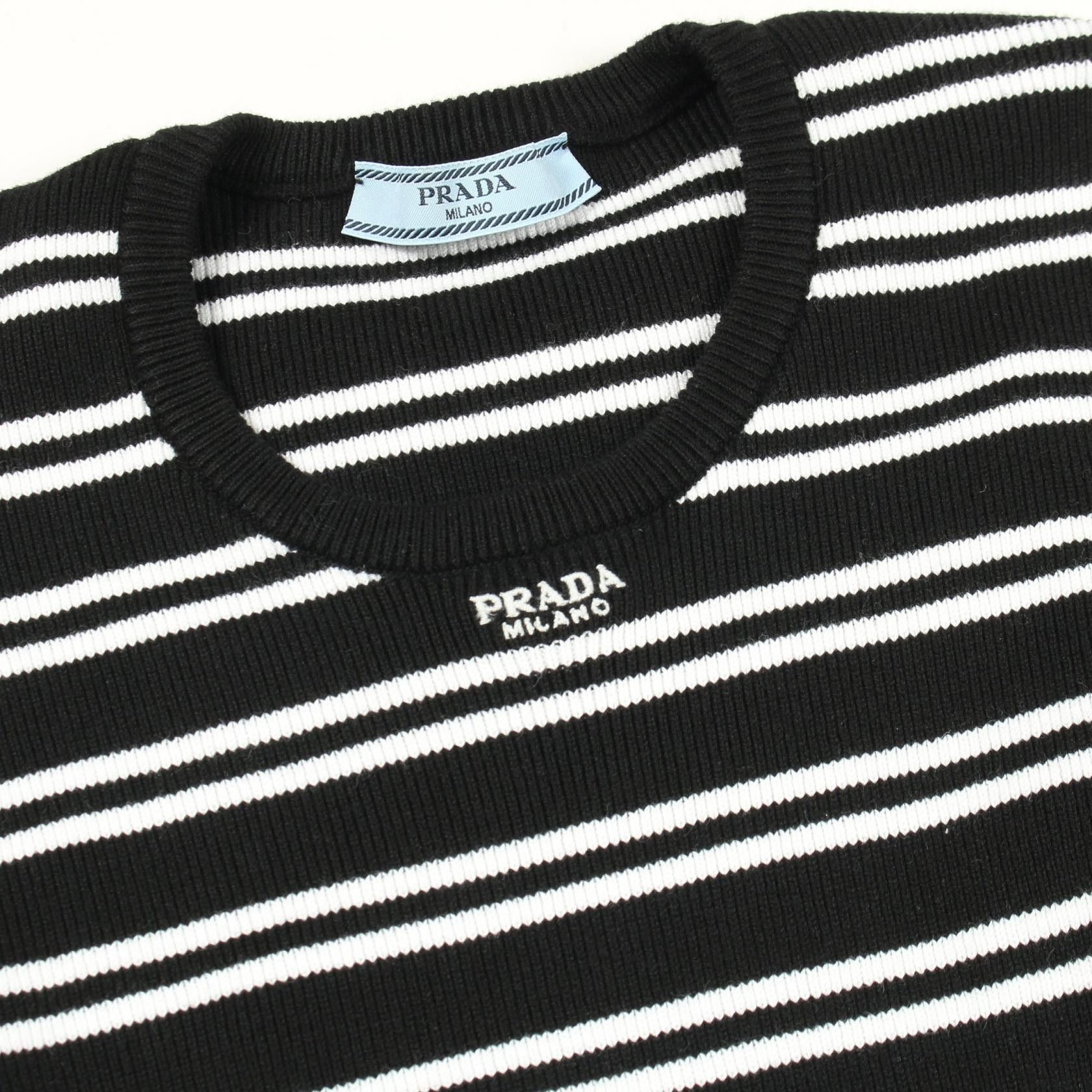 Prada Prada Prada logo embroidery cotton knit top Textile Tops DUTY FREE for USA Size ONE SIZE - 6 Thumbnail