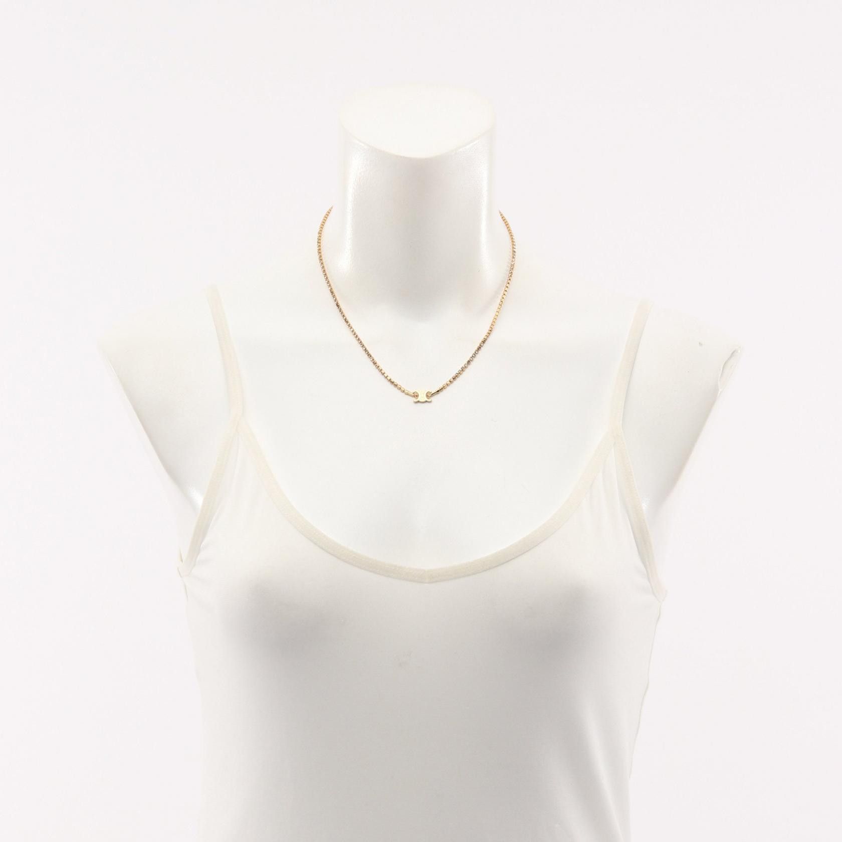 Celine Celine CELINE Triomphe Sparkle Necklace Metal Necklace DUTY FREE for USA Size ONE SIZE - 6 Thumbnail