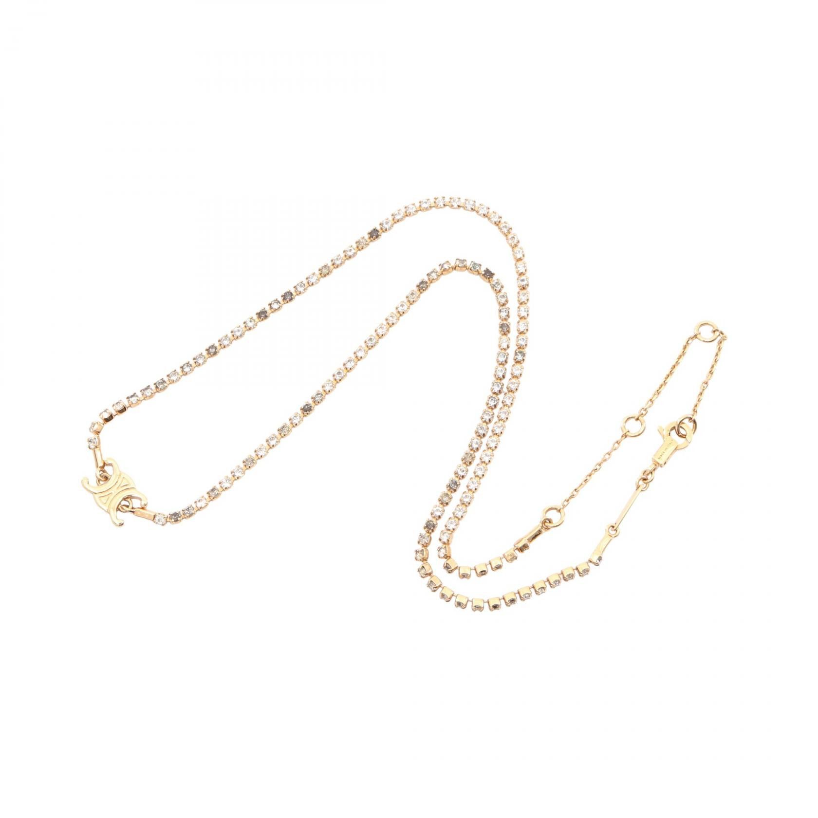 Celine Celine CELINE Triomphe Sparkle Necklace Metal Necklace DUTY FREE for USA Size ONE SIZE - 3 Thumbnail