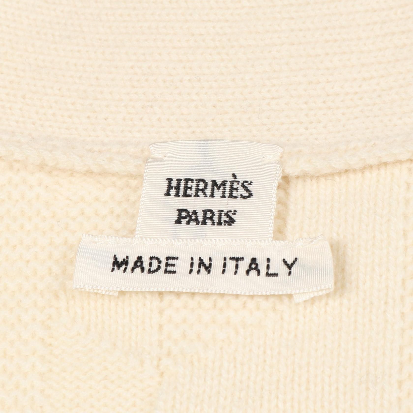 Hermes Hermes Hermes Wool Cardigan Textile Tops DUTY FREE for USA Size ONE SIZE - 3 Thumbnail