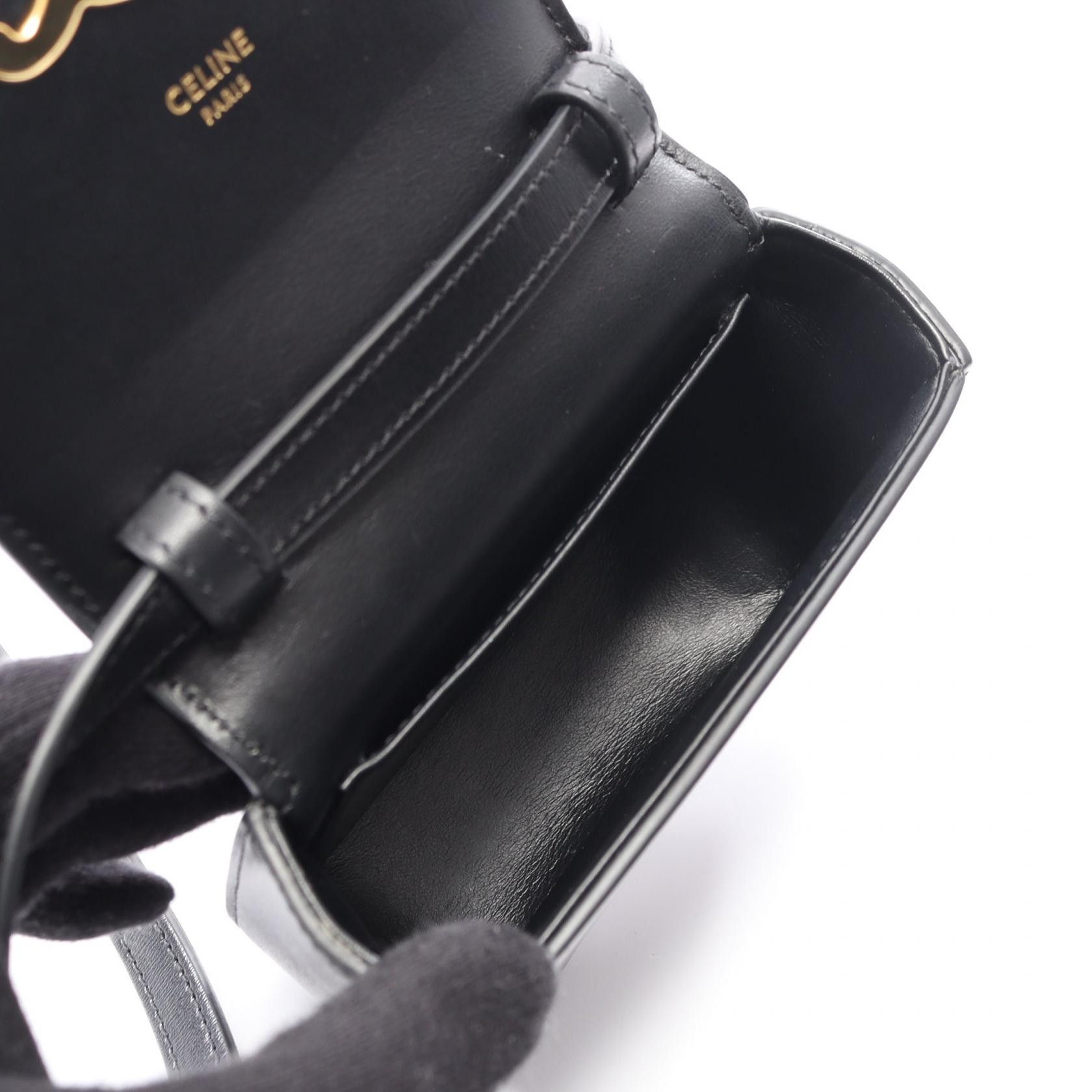 Celine Celine CELINE Mini Claude Triomphe Leather Shoulder Bag Leather Shoulder Bag 10I513 DUTY FREE for USA Size ONE SIZE - 3 Thumbnail