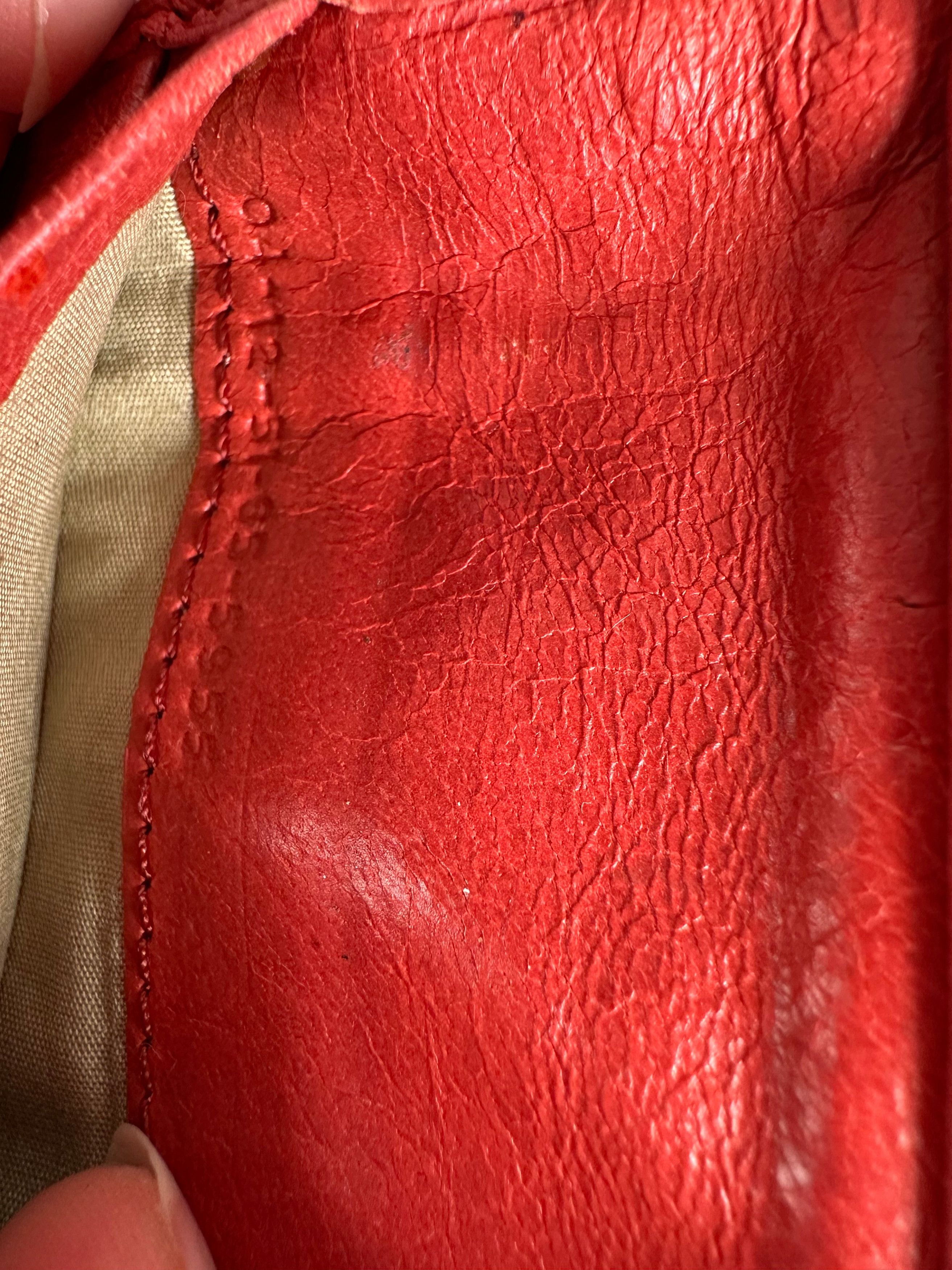 Chloe Vintage Leather Wallet / Card Holder Red Size ONE SIZE - 6 Thumbnail