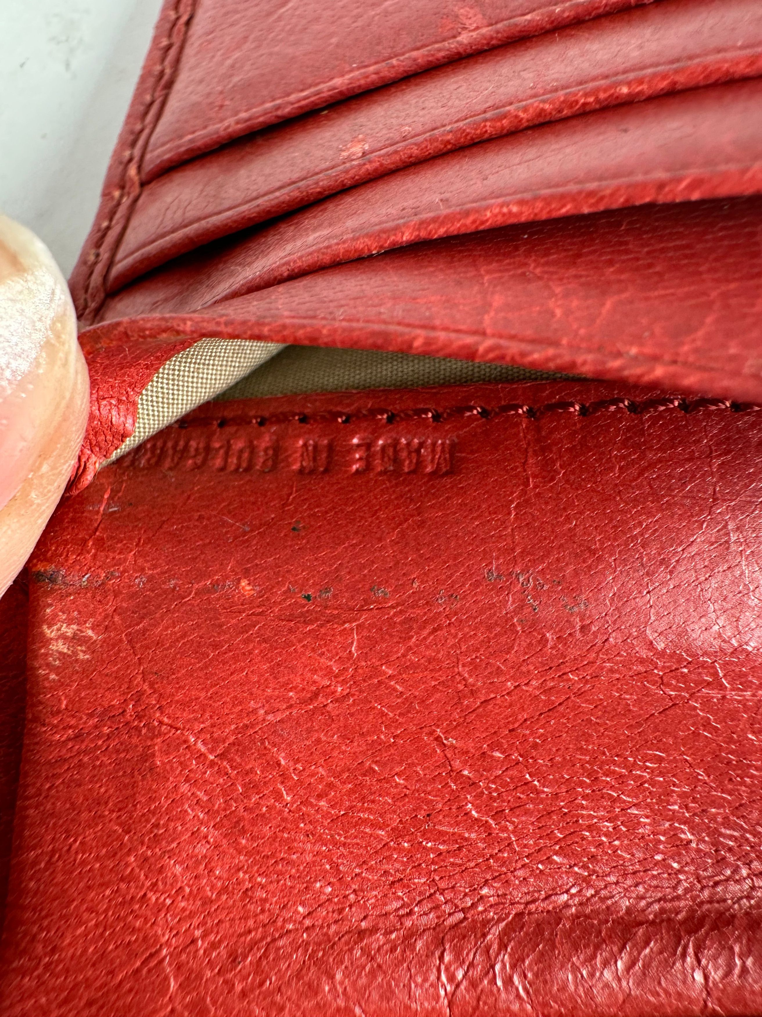 Chloe Vintage Leather Wallet / Card Holder Red Size ONE SIZE - 7 Thumbnail