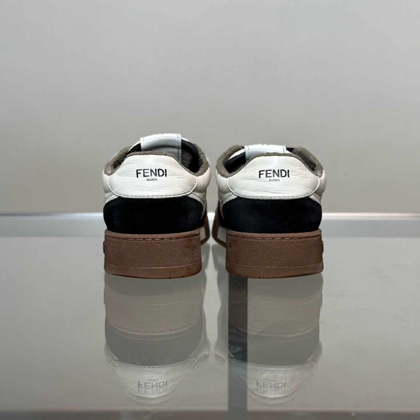 Fendi Fendi Match White Black Brown Sneakers Size US 7 / IT 37 - 4 Thumbnail