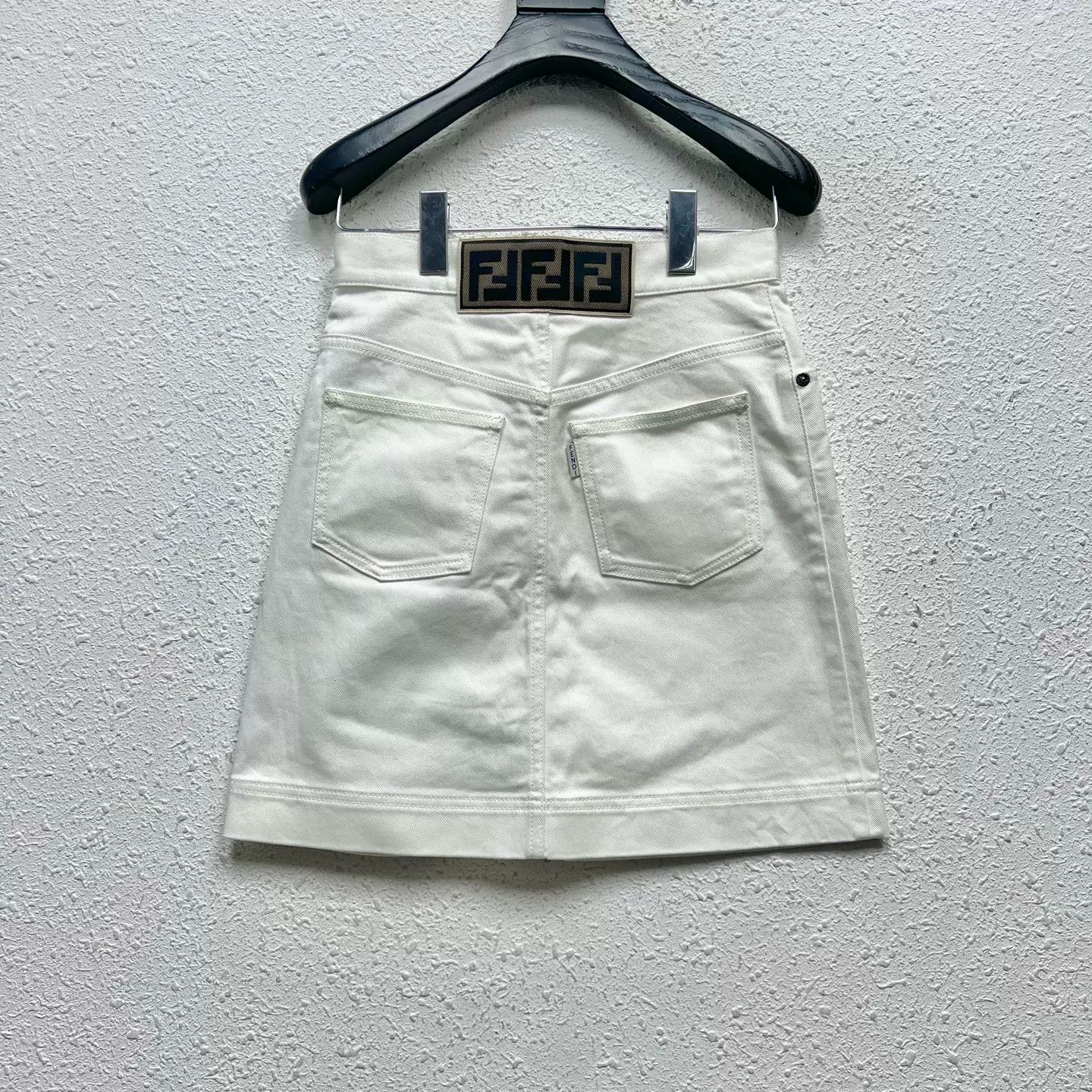 Fendi FENDI White A-line High-Waisted Skirt Size 38" / US 16 / IT 52 - 2 Thumbnail