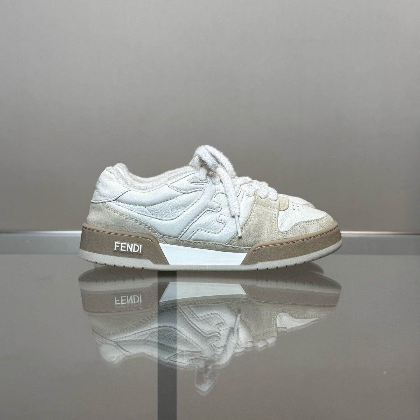 Fendi Fendi Match White Brown Sneakers Size US 5 / IT 35 - 3 Thumbnail