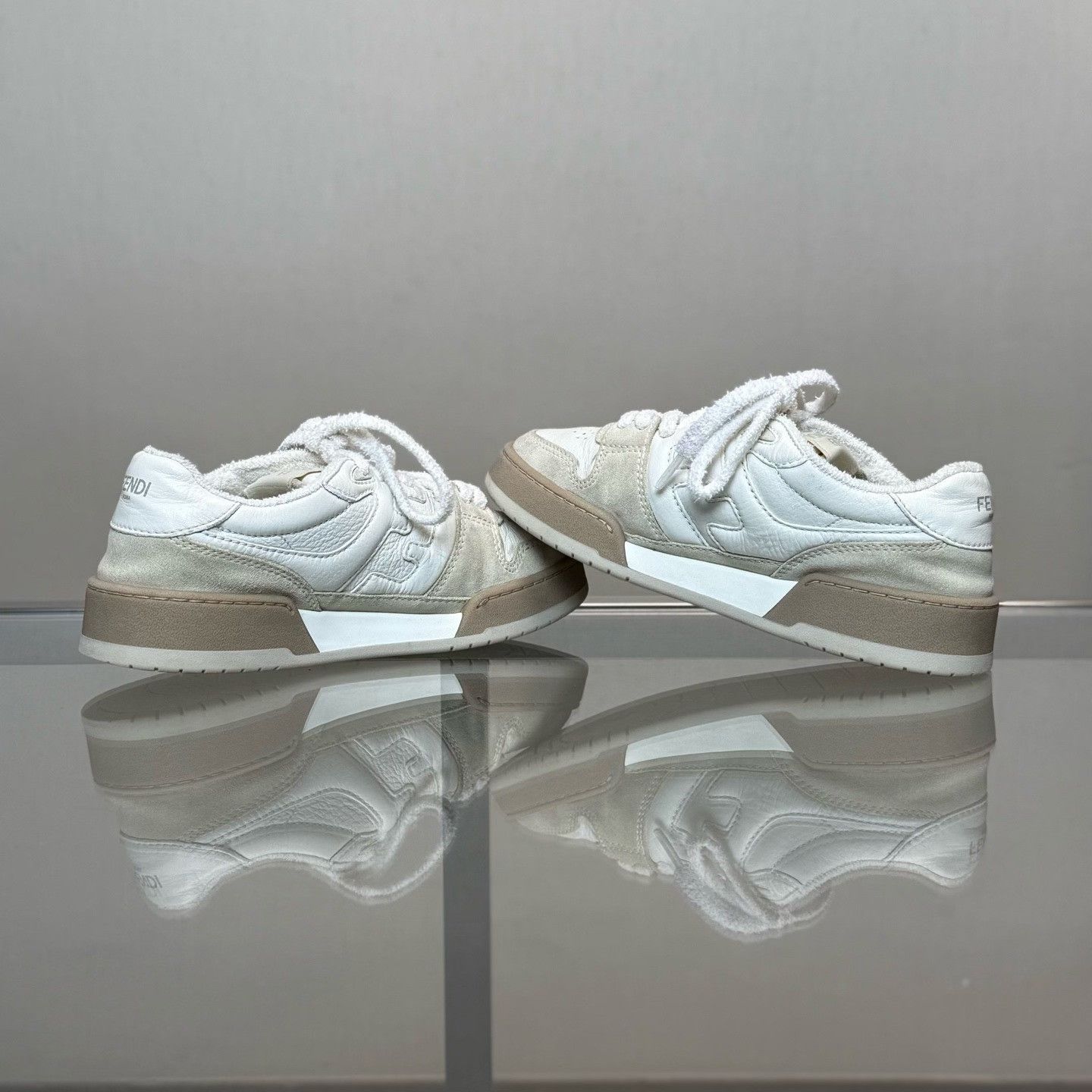 Fendi Fendi Match White Brown Sneakers Size US 5 / IT 35 - 6 Thumbnail