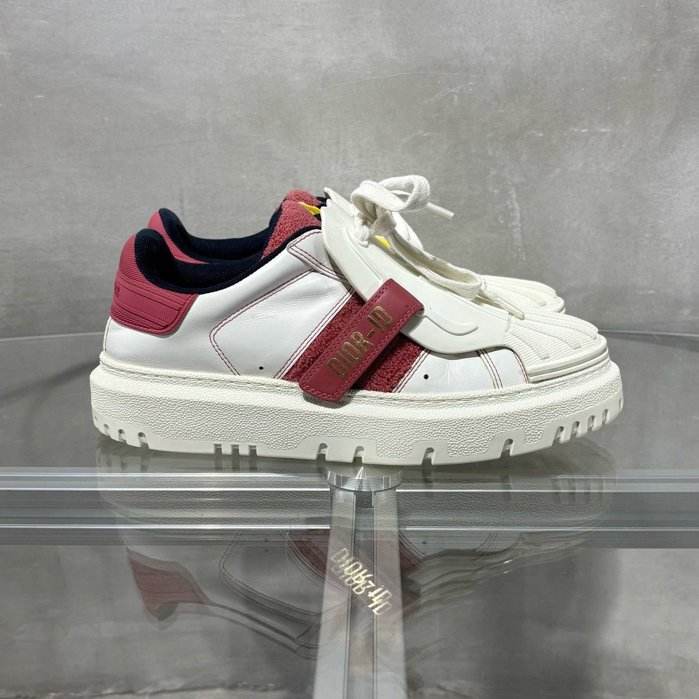 Dior Dior White Red Shell-Toe Sneakers Size US 6 / IT 36 - 4 Thumbnail