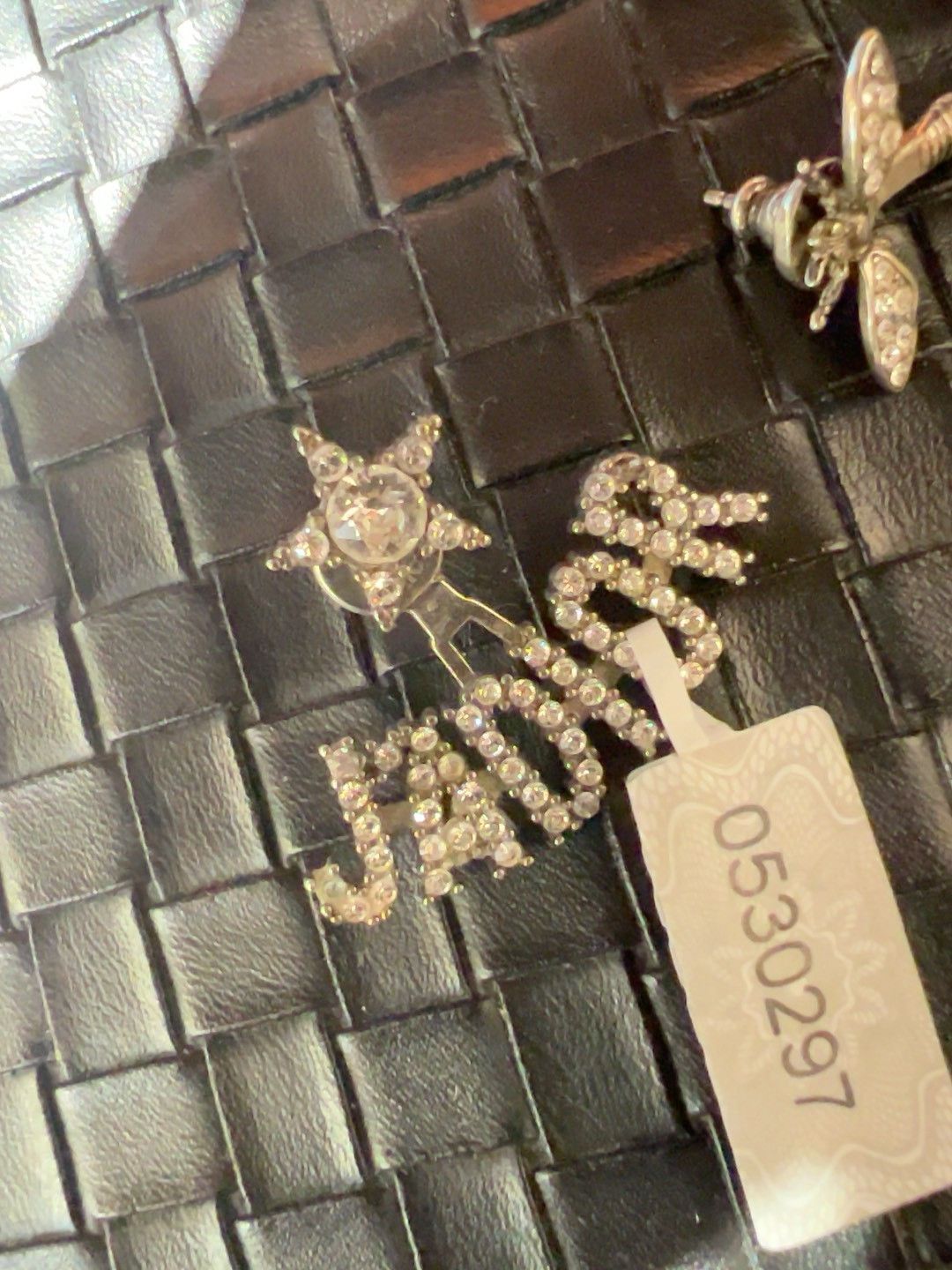 Dior Dior DIOR Bee Diamond Asymmetric Earrings Size ONE SIZE - 2 Thumbnail