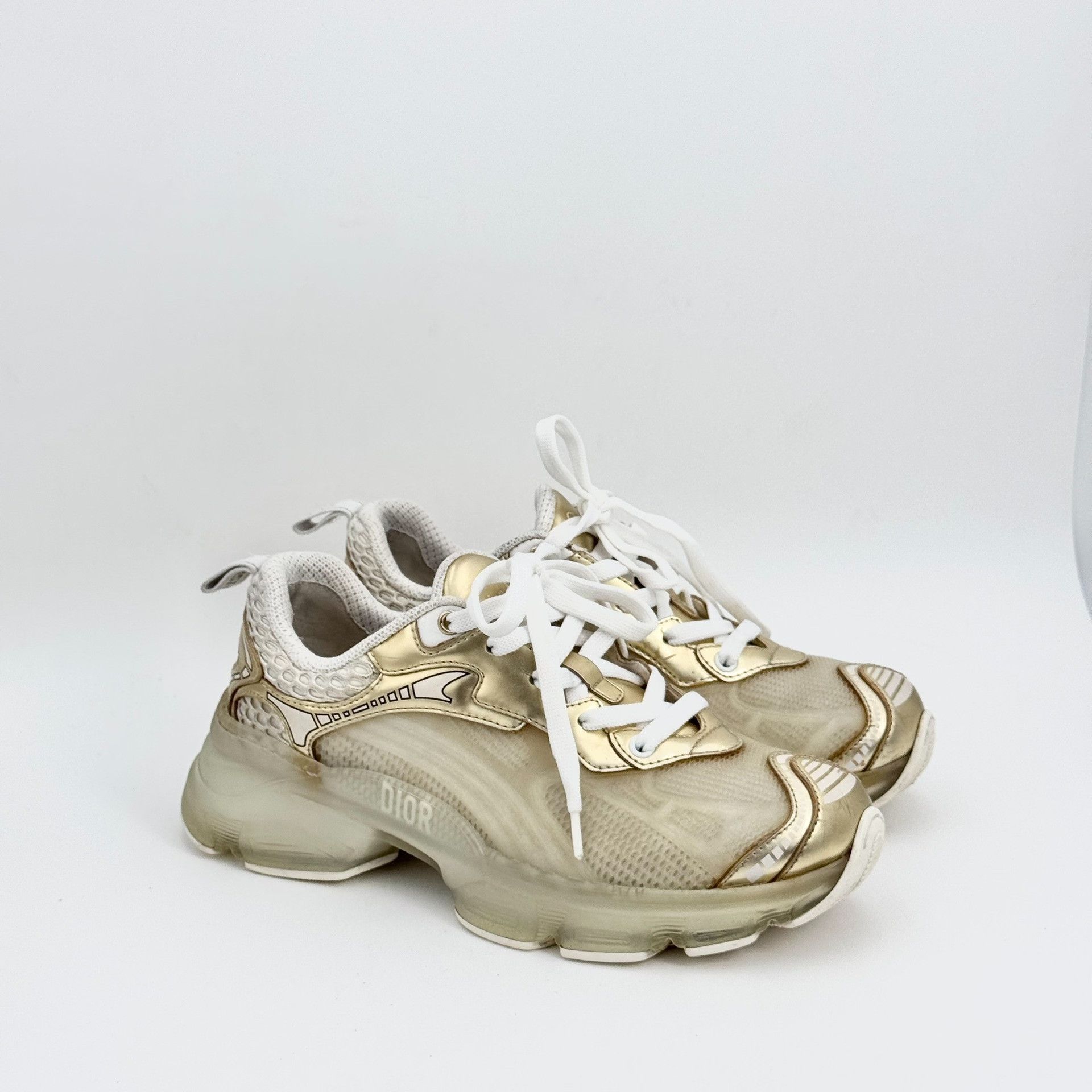 Dior Dior Vibe Champagne Gold Dad Shoes Size US 5.5 / IT 35.5 - 3 Thumbnail