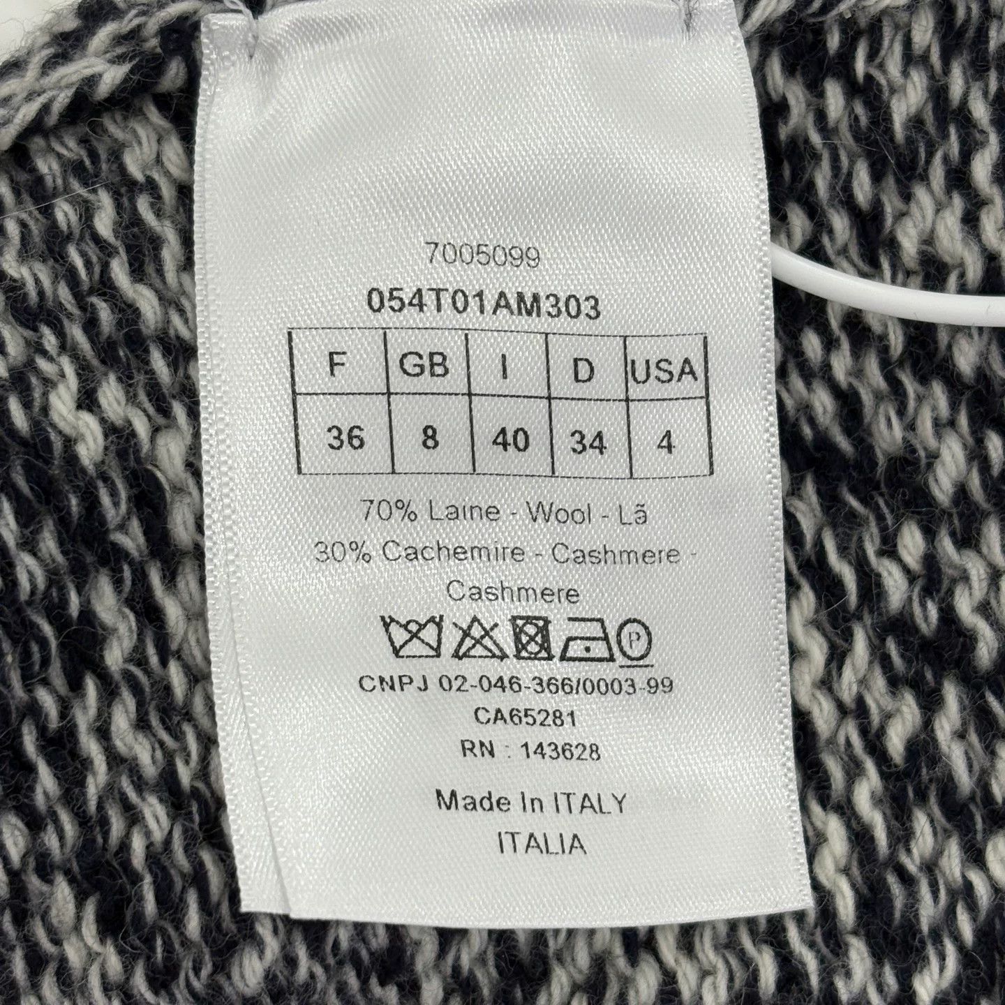 Dior Dior Gray Cashmere Sleeveless Vest Size XS / US 0-2 / IT 36-38 - 4 Thumbnail