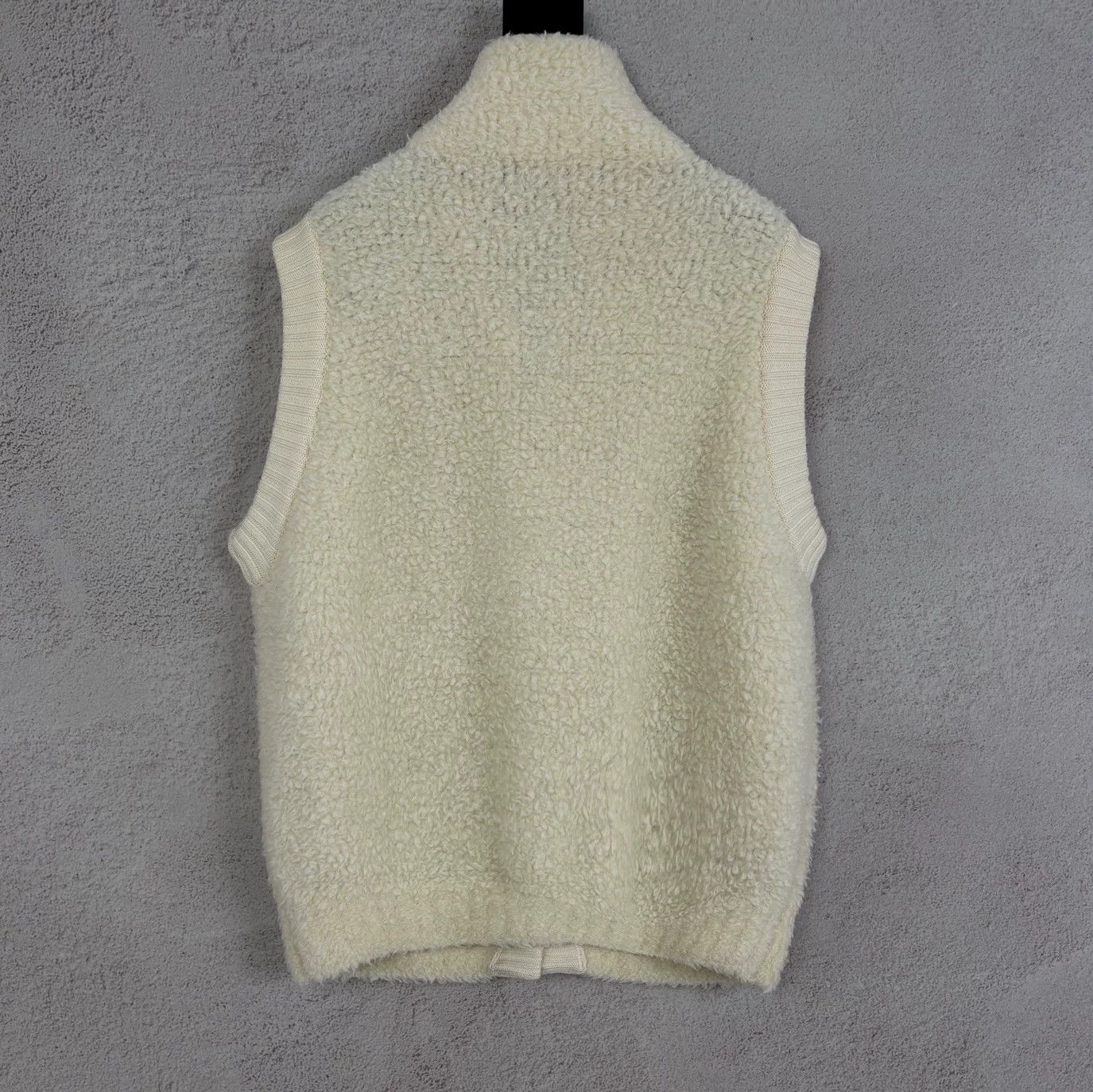Dior Dior Cream Lamb Wool Bee Embroidery Vest Size S / US 4 / IT 40 - 2 Thumbnail