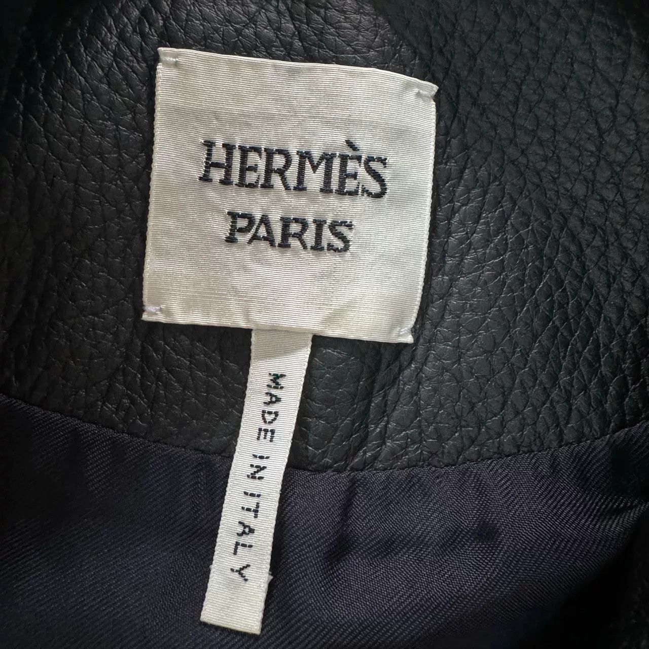 Hermes Hermes Black Leather Baseball Collar Jacket Size XS / US 0-2 / IT 36-38 - 3 Thumbnail
