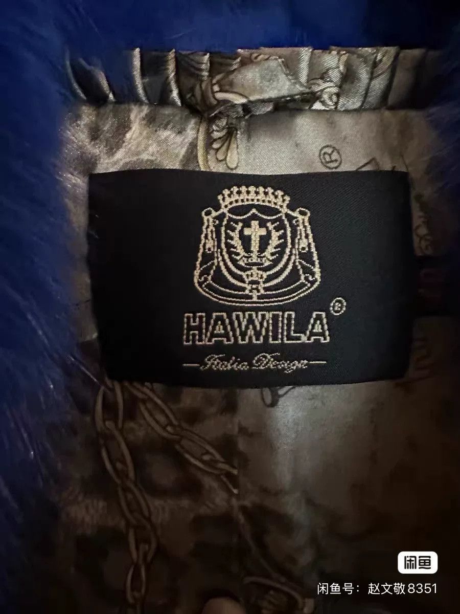 Halmanera HAWILA Blue Long Mink Fur Coat Size M / US 6-8 / IT 42-44 - 7 Thumbnail