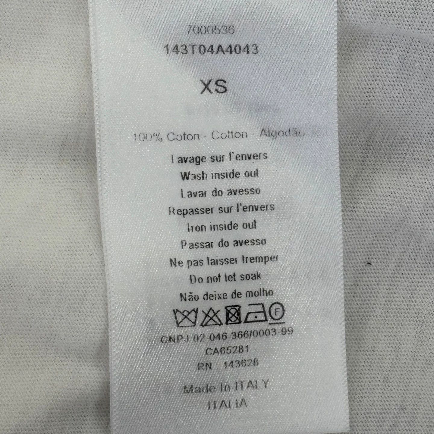 Dior Christian Dior White Navy Striped Logo T-Shirt Size XS / US 0-2 / IT 36-38 - 4 Thumbnail