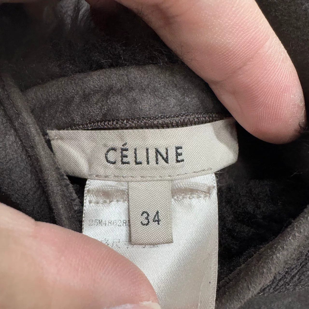Celine Celine Dark Brown Fur Leather Jacket Size XXS / US 00 / IT 34 - 3 Thumbnail
