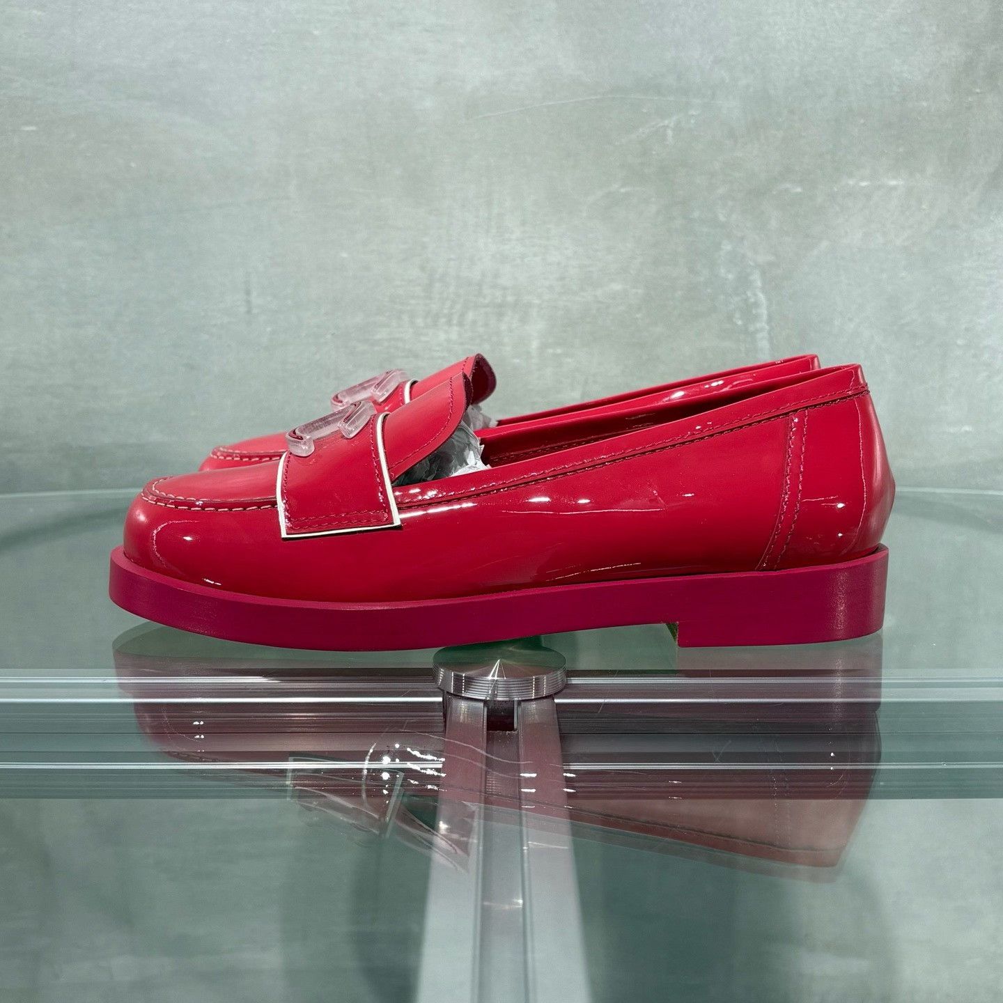 Chanel Chanel Double C Patent Leather Loafers Size US 4.5 / IT 34.5 - 3 Thumbnail